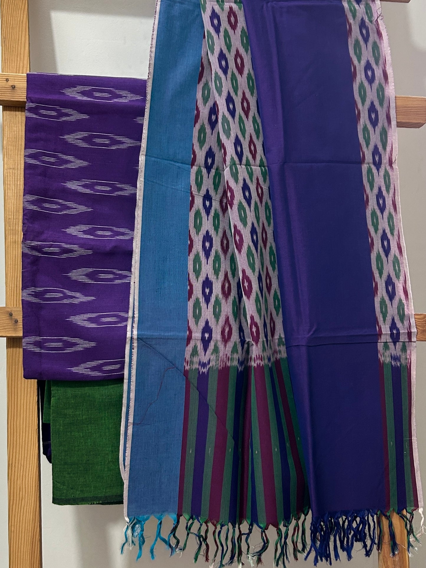 Double Ikat Cotton Dress Material