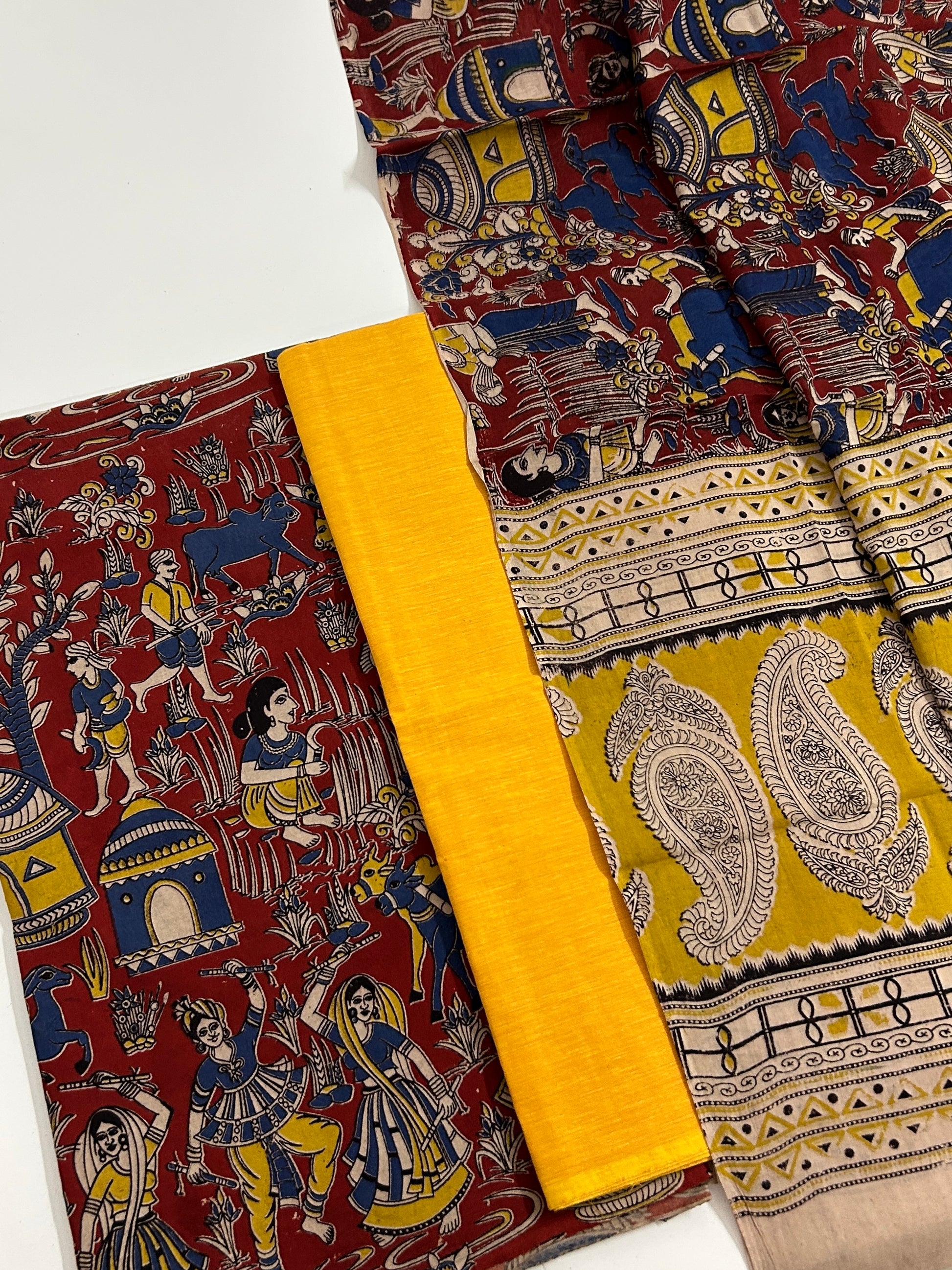 Kalamkari Cotton Dress Material