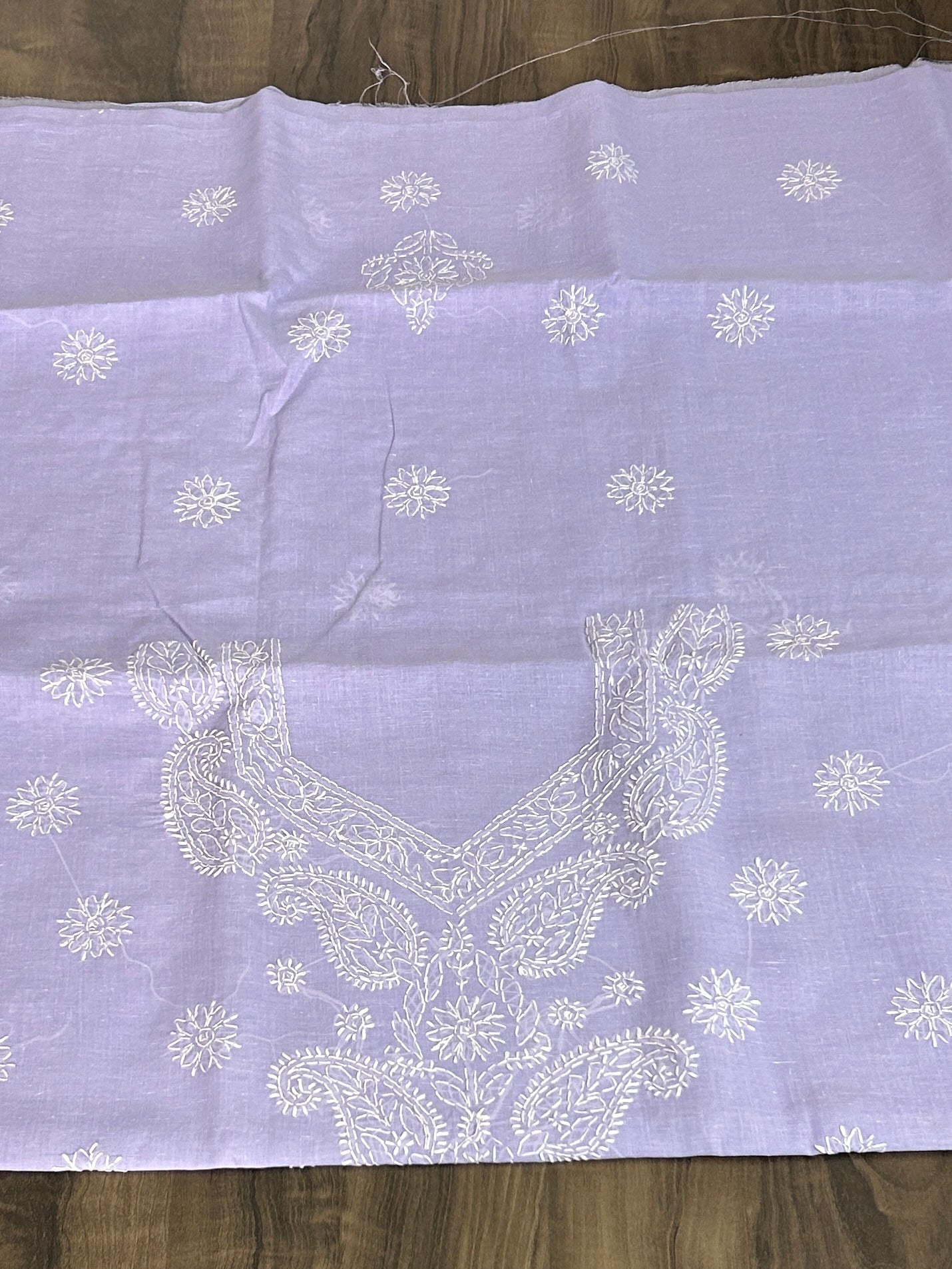 Chikan Work Cotton Dress Material