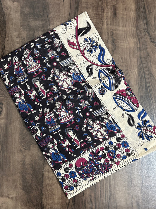 Kalamkari Cotton Saree with Blouse