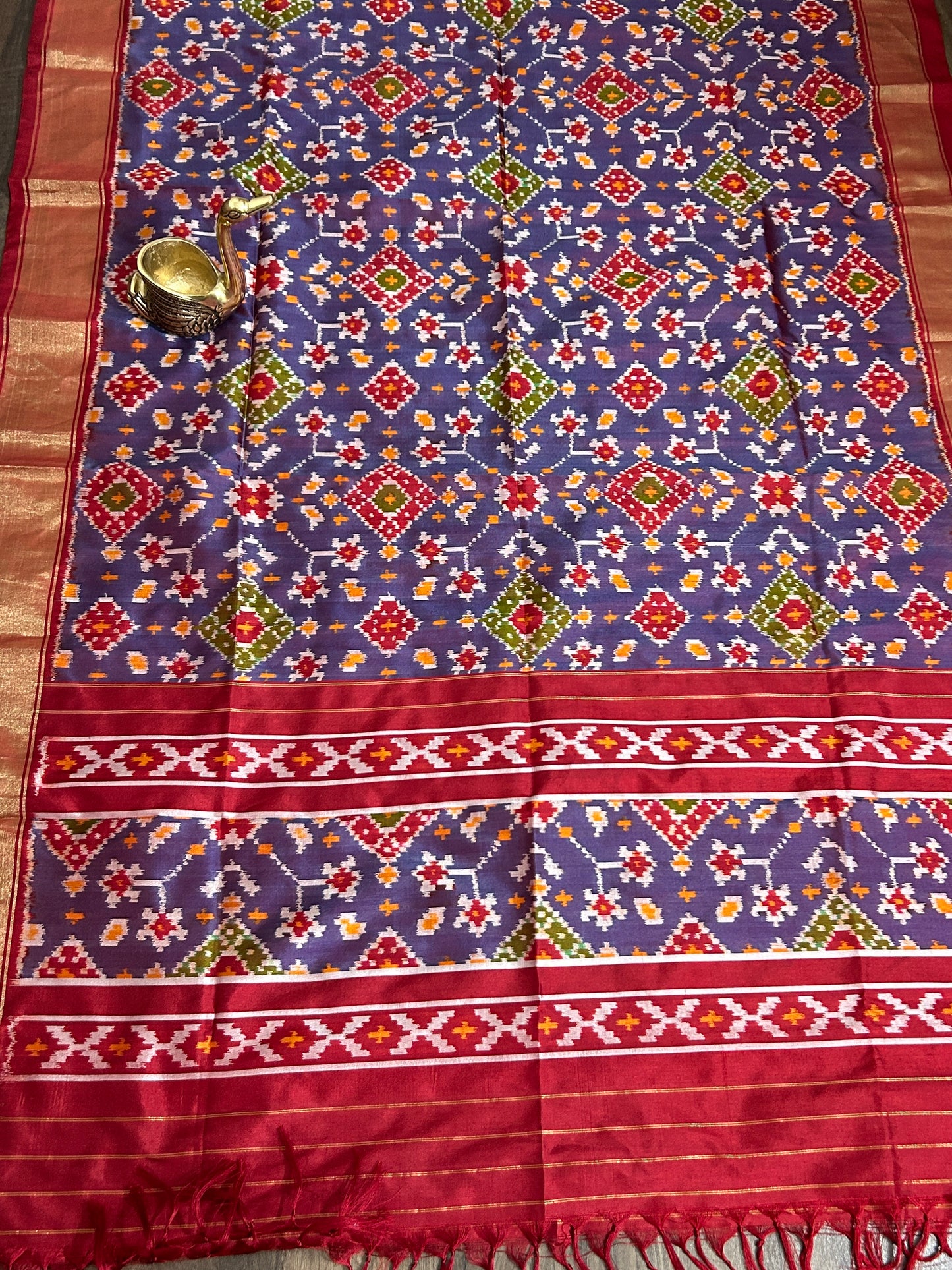 Putapakka Pure Silk Dupatta in Patola Motives