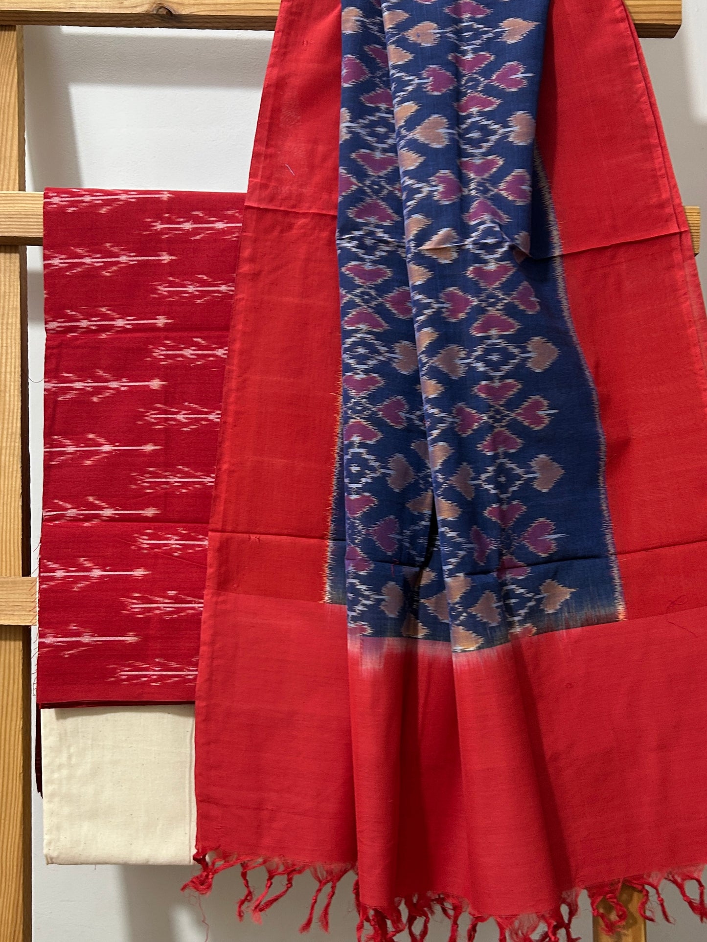 Double Ikat Cotton Dress Material