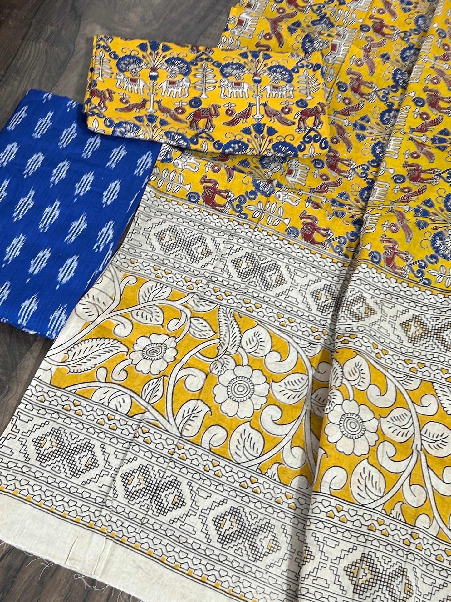 Ikat - Kalamkari Cotton Dress Material