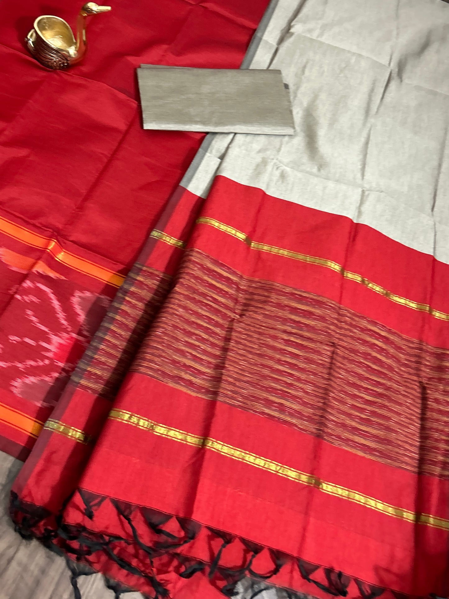 Ikat Cotton Silk Dress Material