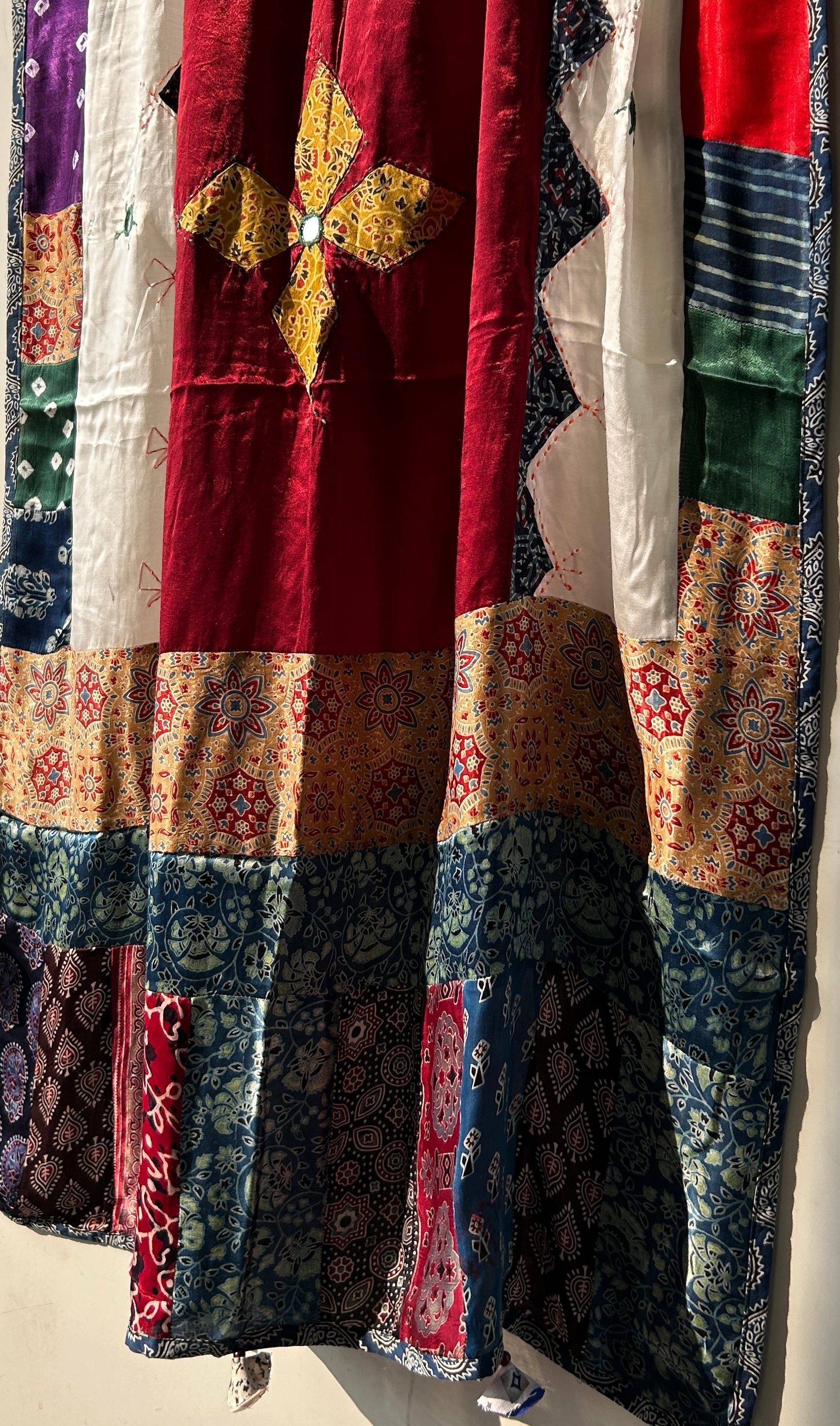 Ajrakh Patch Work Modal Silk Dupatta