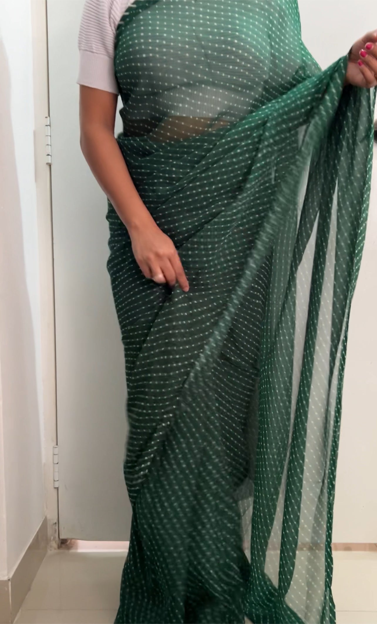 Daily Wear Chiffon Saree with Running Blouse