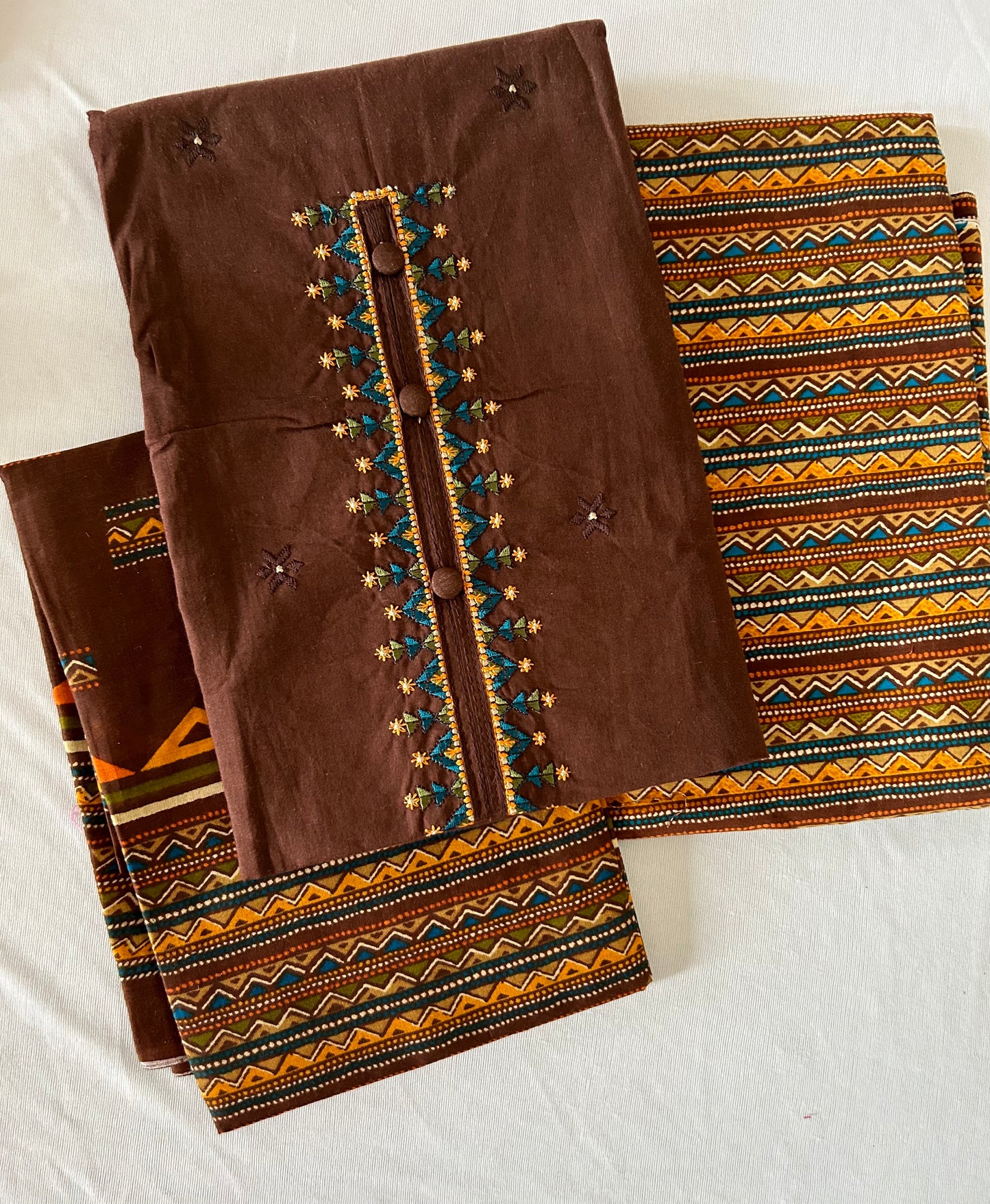 Embroidered Cotton Dress Material