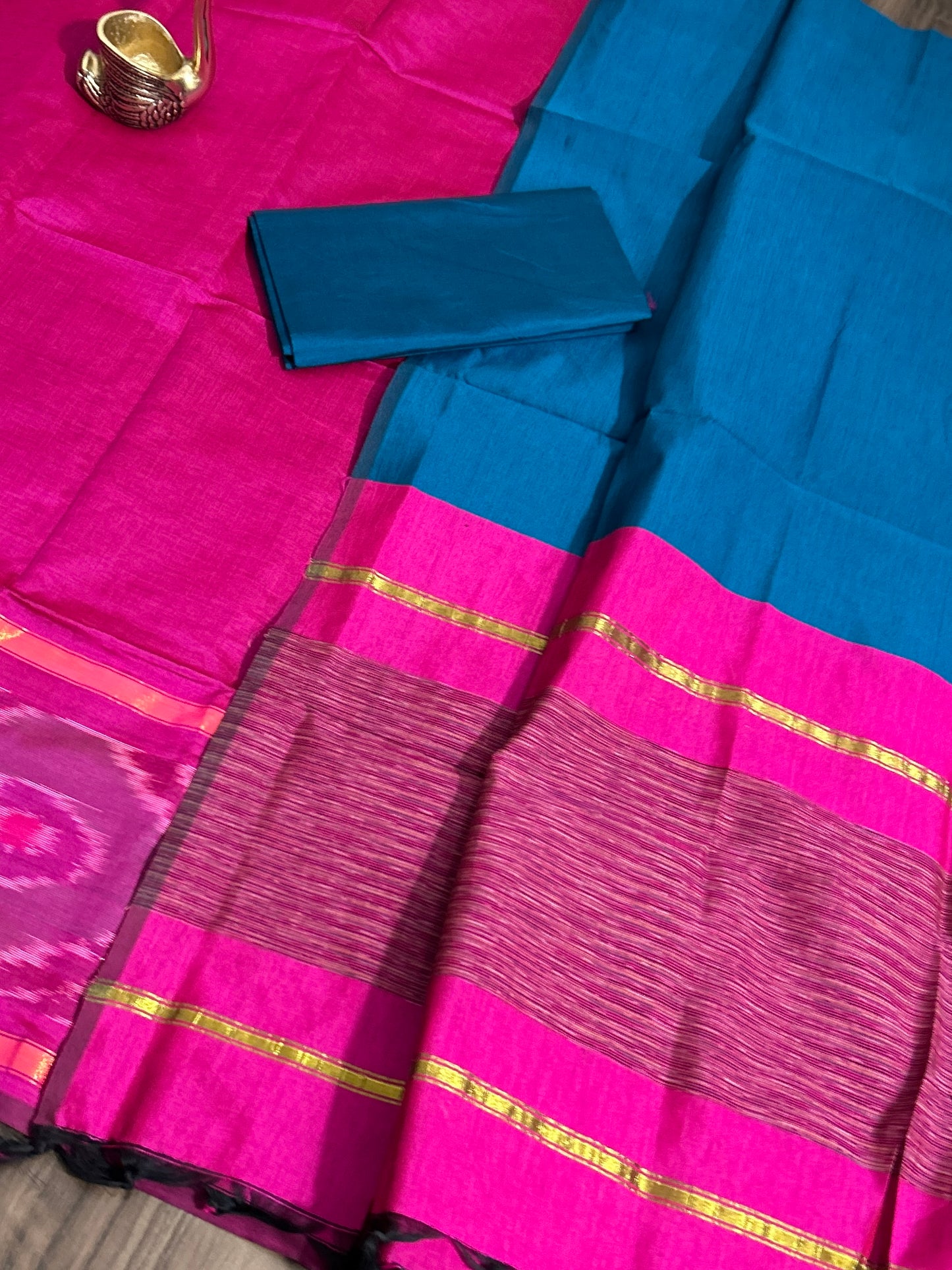 Ikat Cotton Silk Dress Material