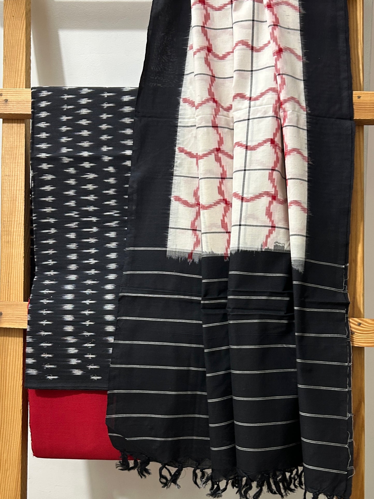 Double Ikat Cotton Dress Material