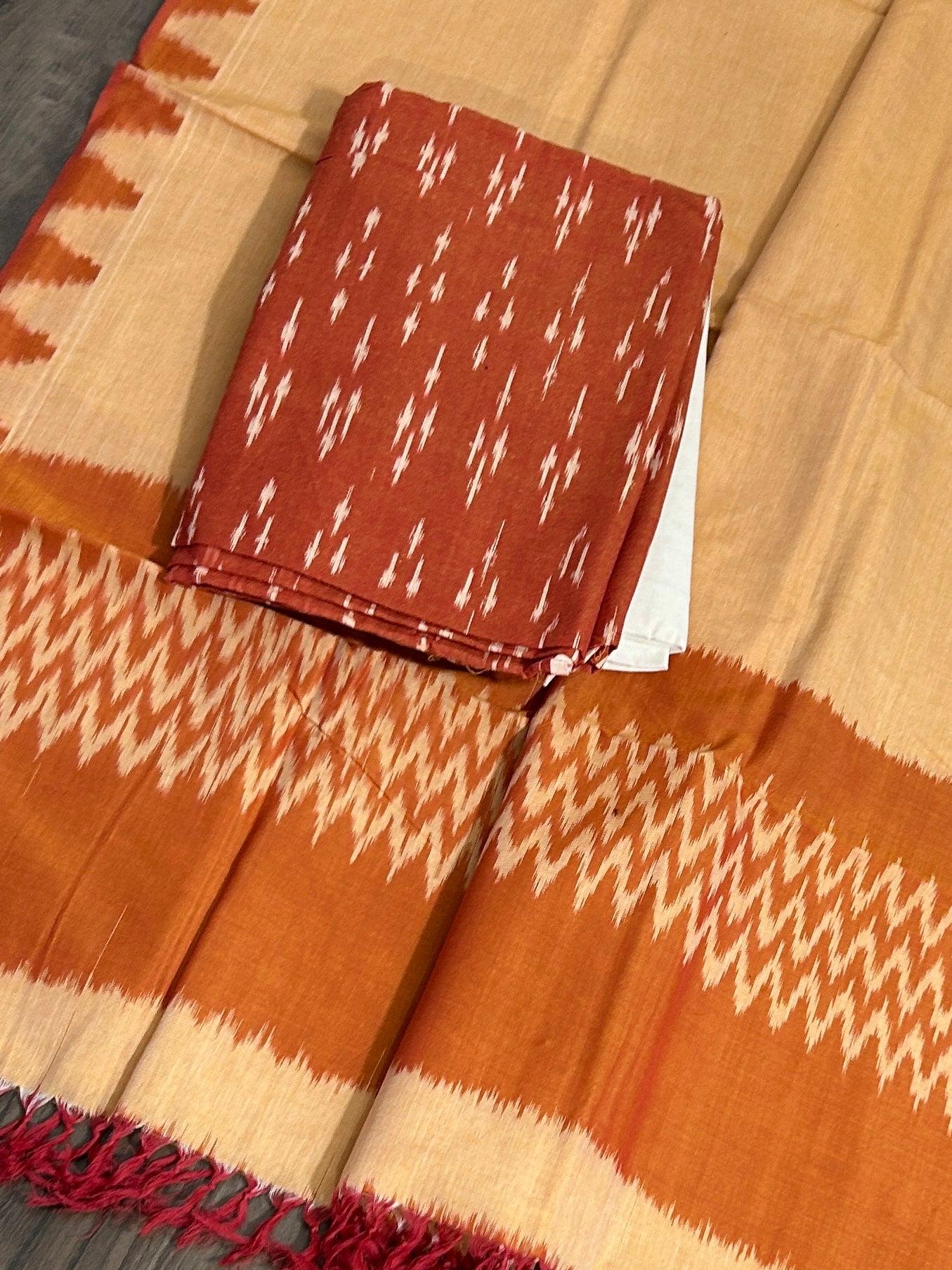 Double Ikat Cotton Dress Material