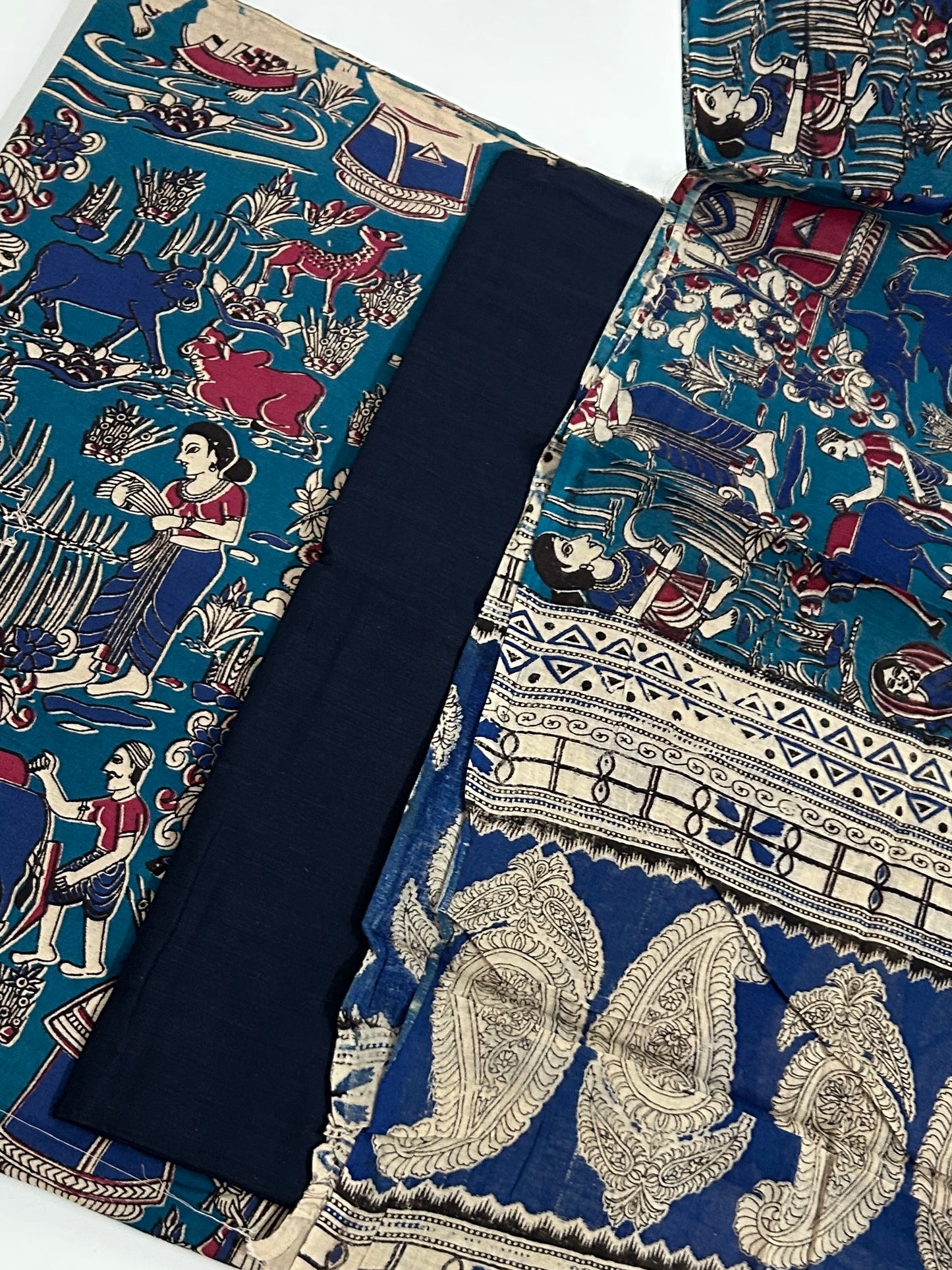Kalamkari Cotton Dress Material
