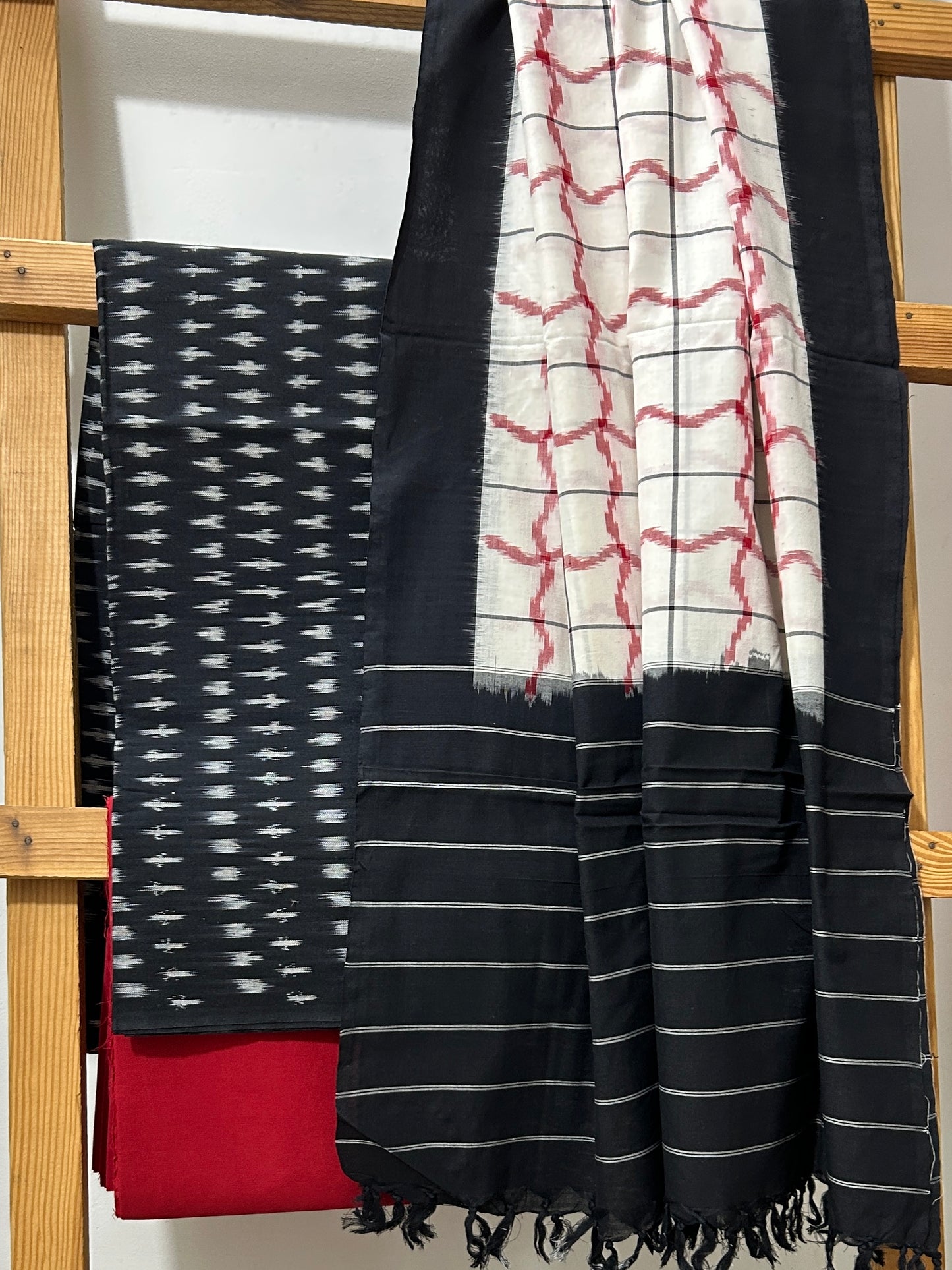 Double Ikat Cotton Dress Material