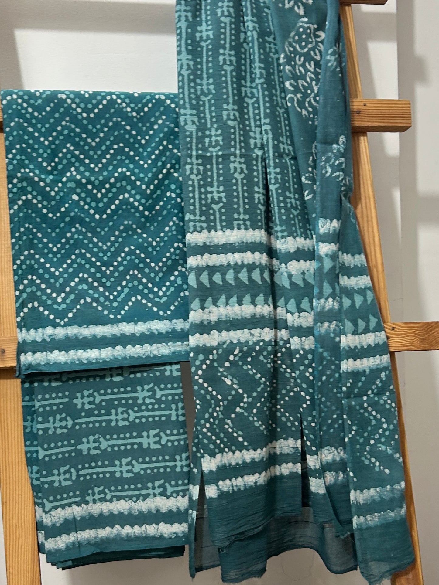 Cotton Hand BlockPrint Dress Material with Cotton Dupatta