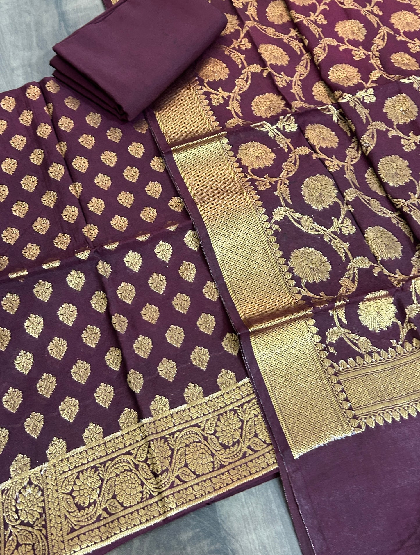 Banarasi Soft Cotton Dress Material