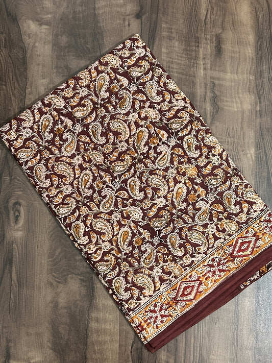 Kalamkari Cotton Saree with Blouse