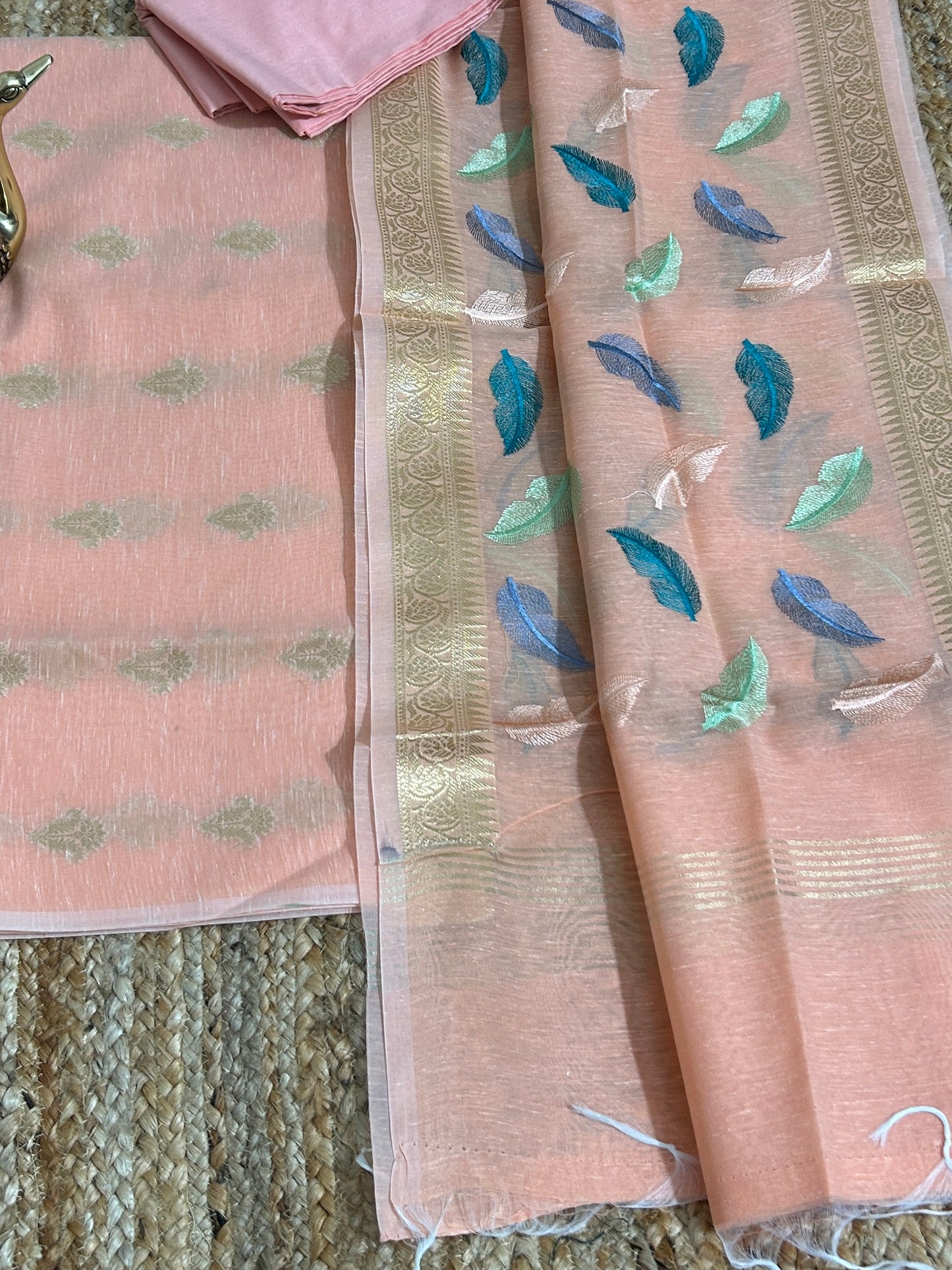 Mix cotton Banarasi dress material