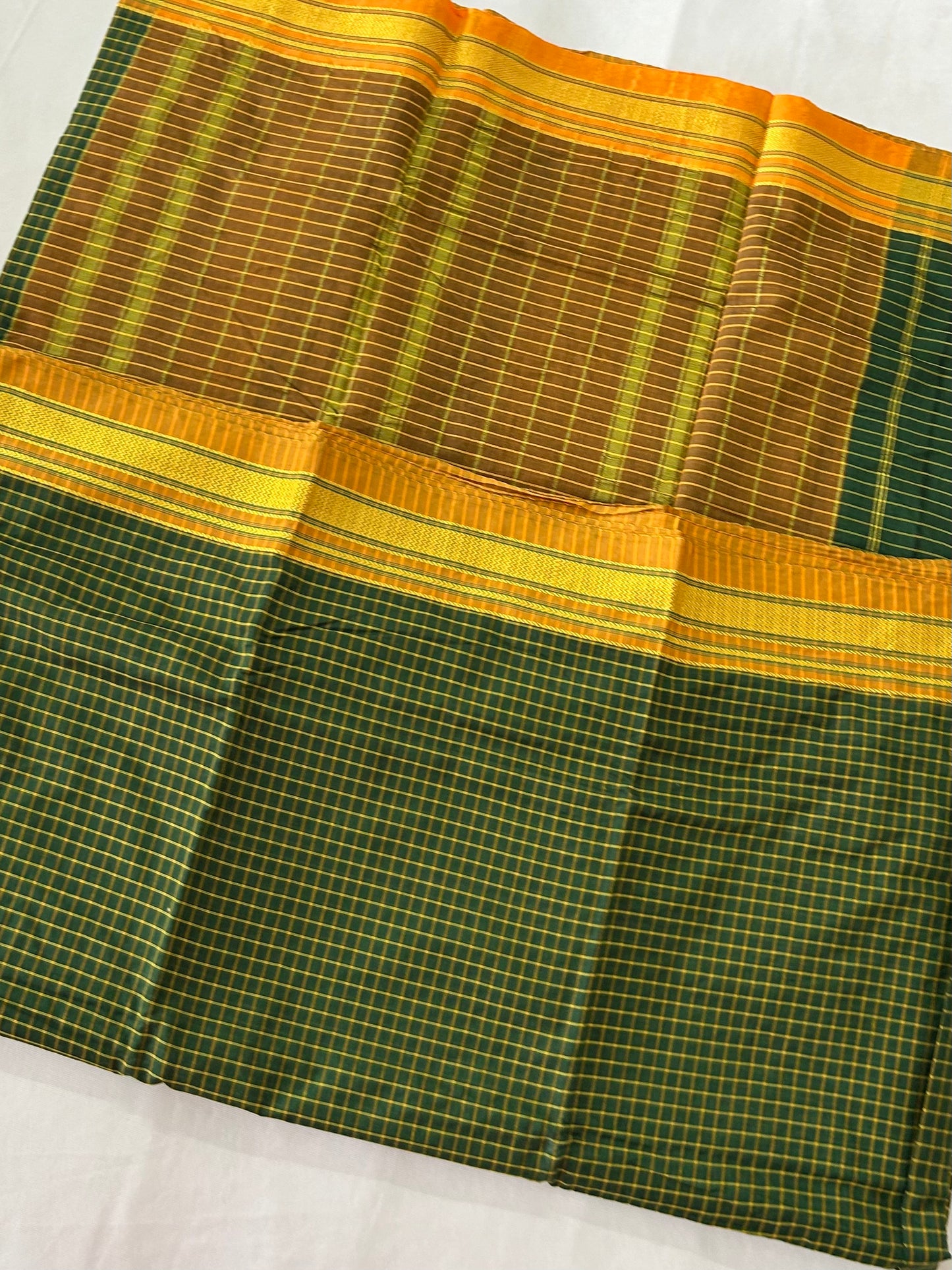 Poona Cotton Check Saree with Irkal Border