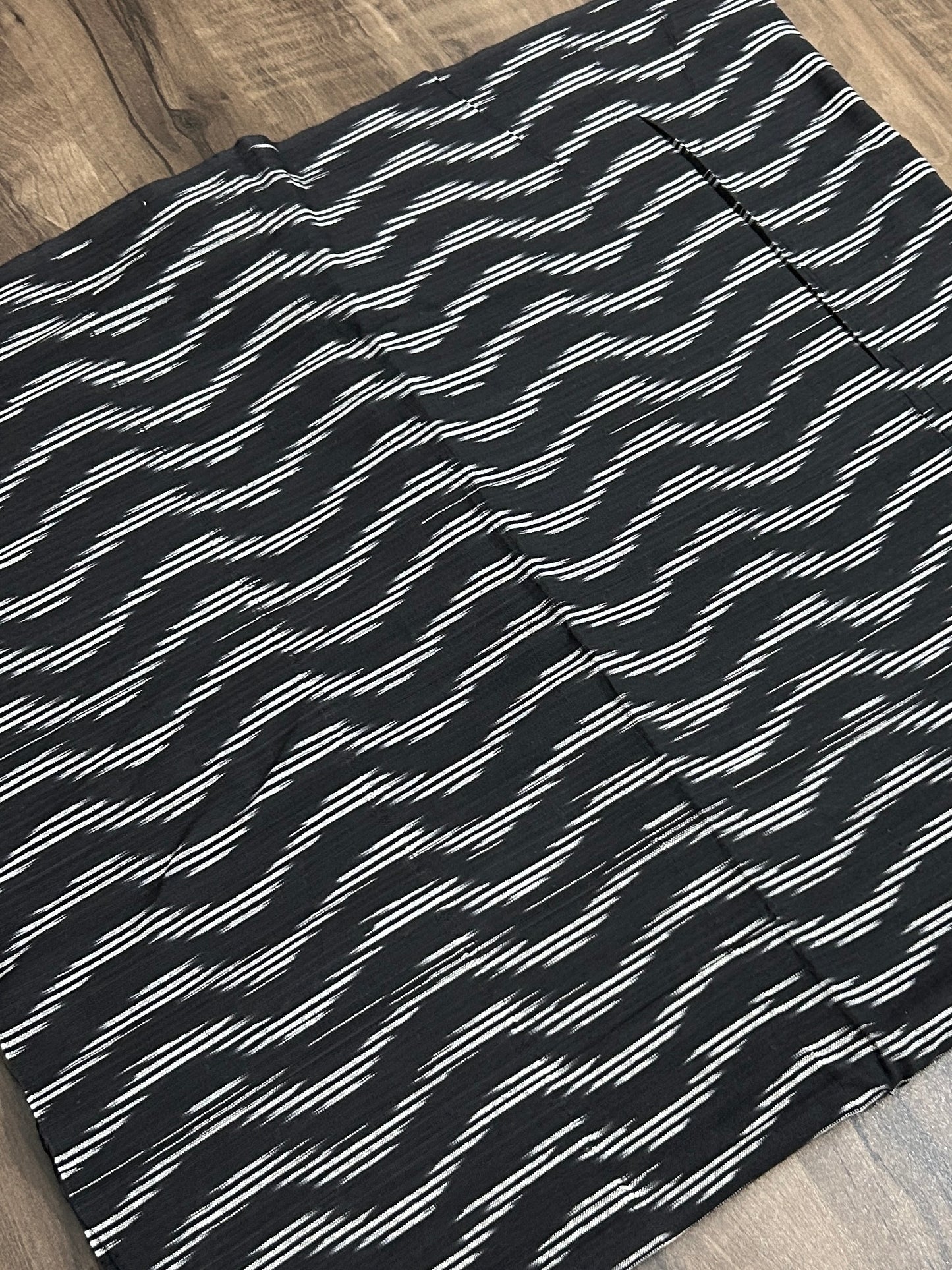 Black Ikat Cotton Fabric