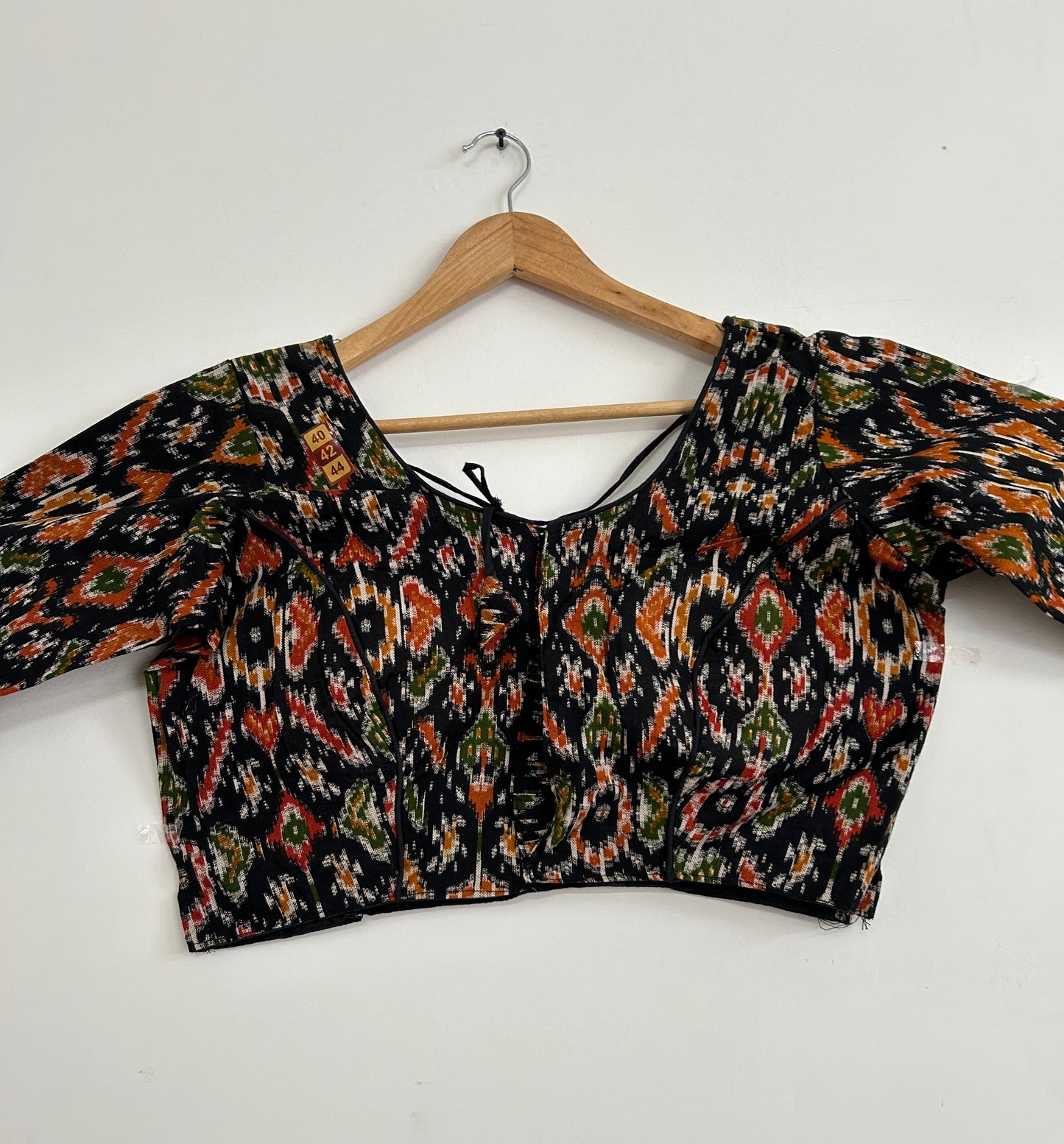 Black Patola Cotton Stitched Blouse