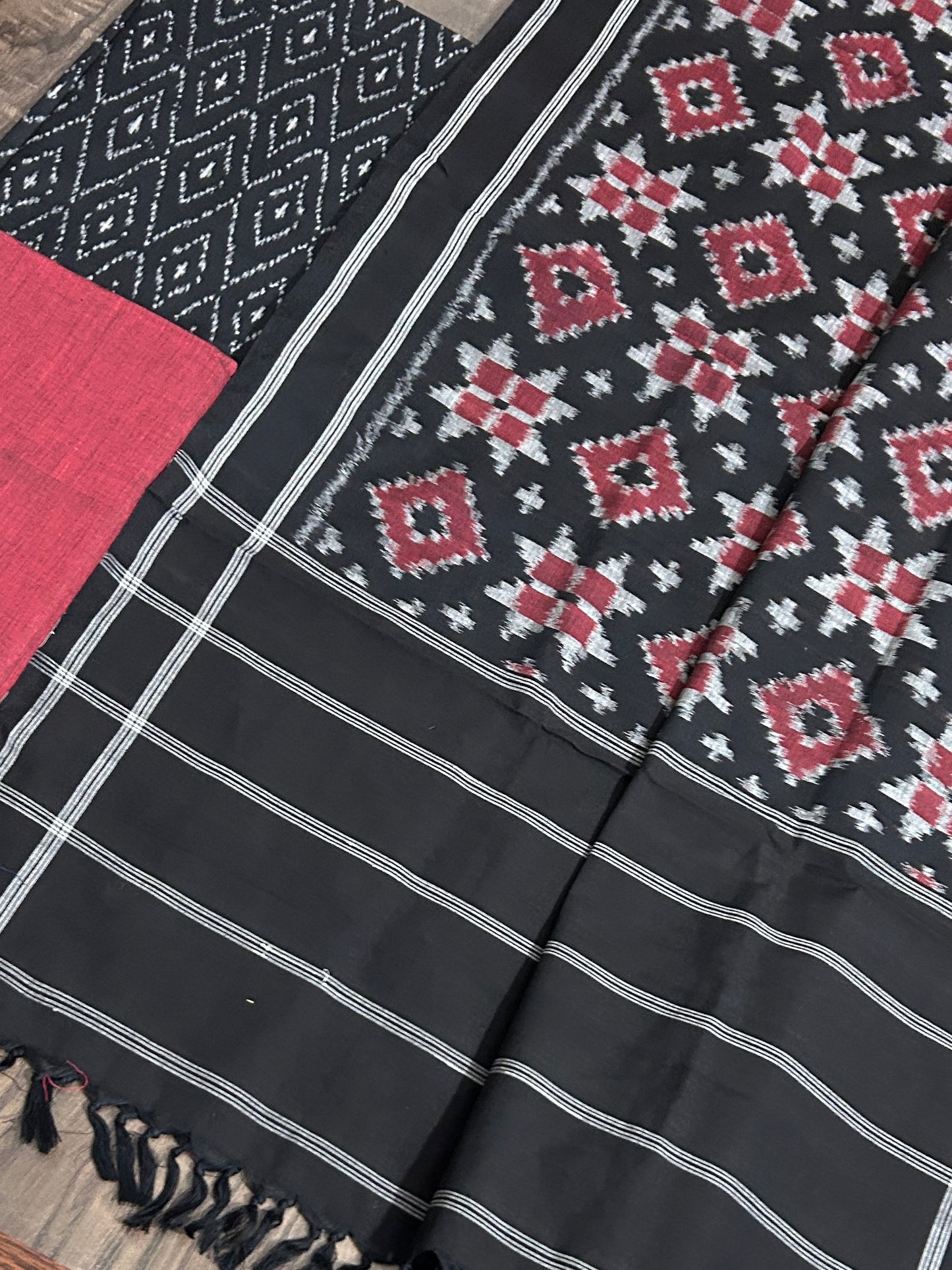 Telia Rumal Double Ikat Cotton Dress Material