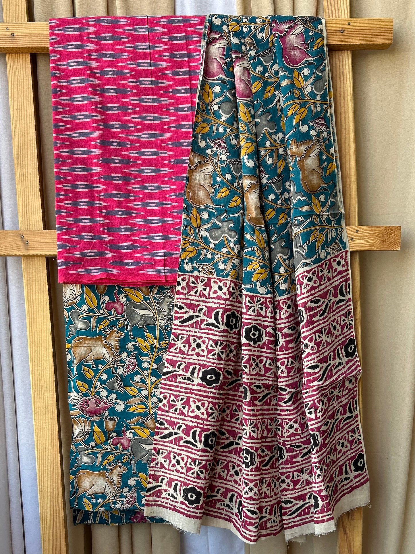 Ikat - Kalamkari Cotton Dress Material