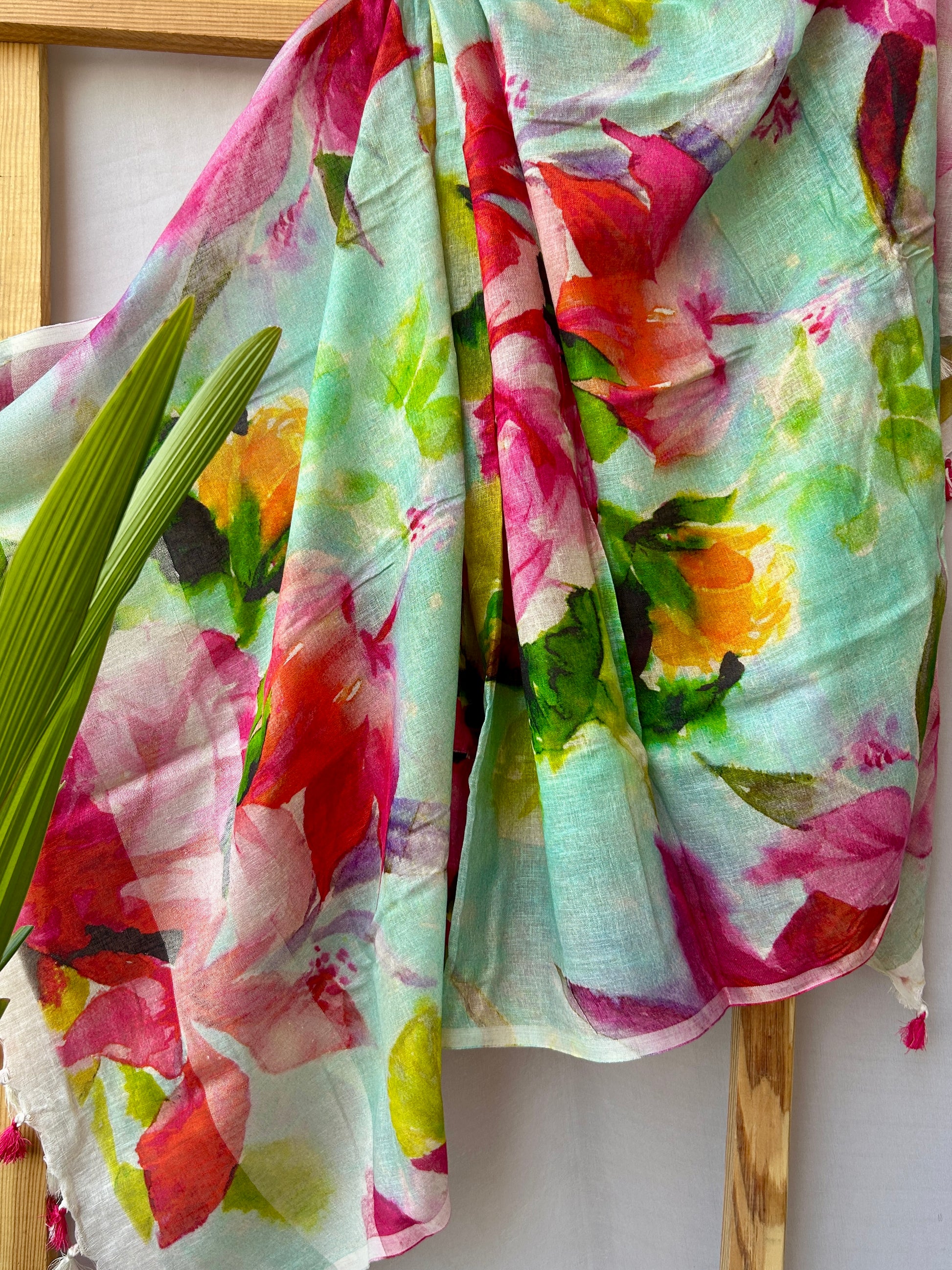 Pure Linen Digital Print Dupatta