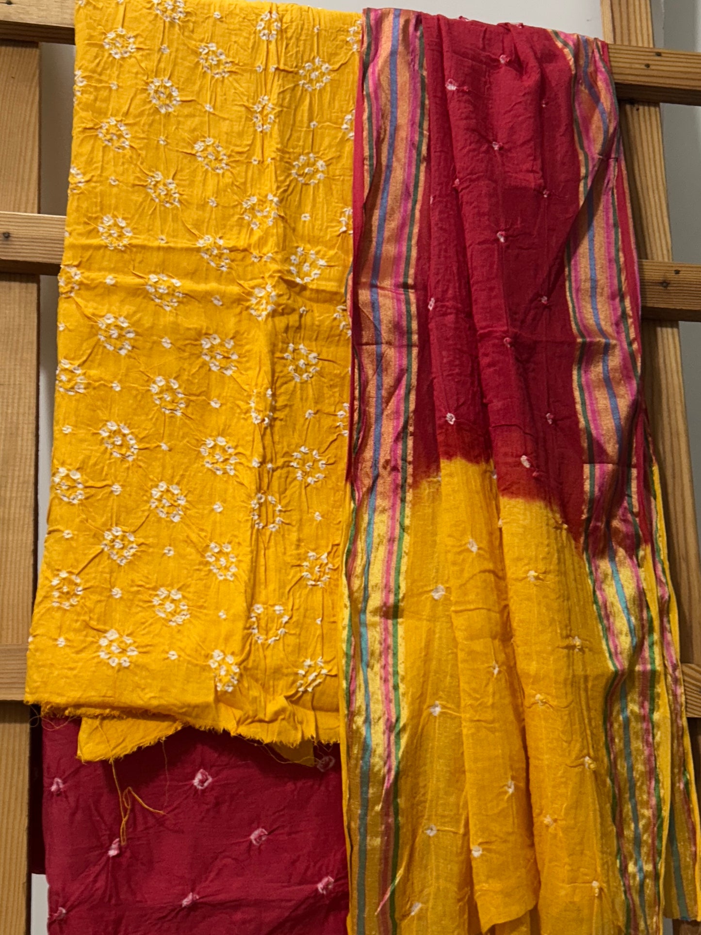 Bandhej Cotton Dress Material