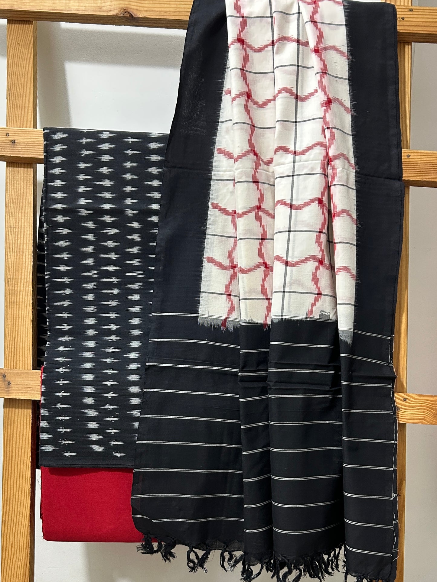 Double Ikat Cotton Dress Material