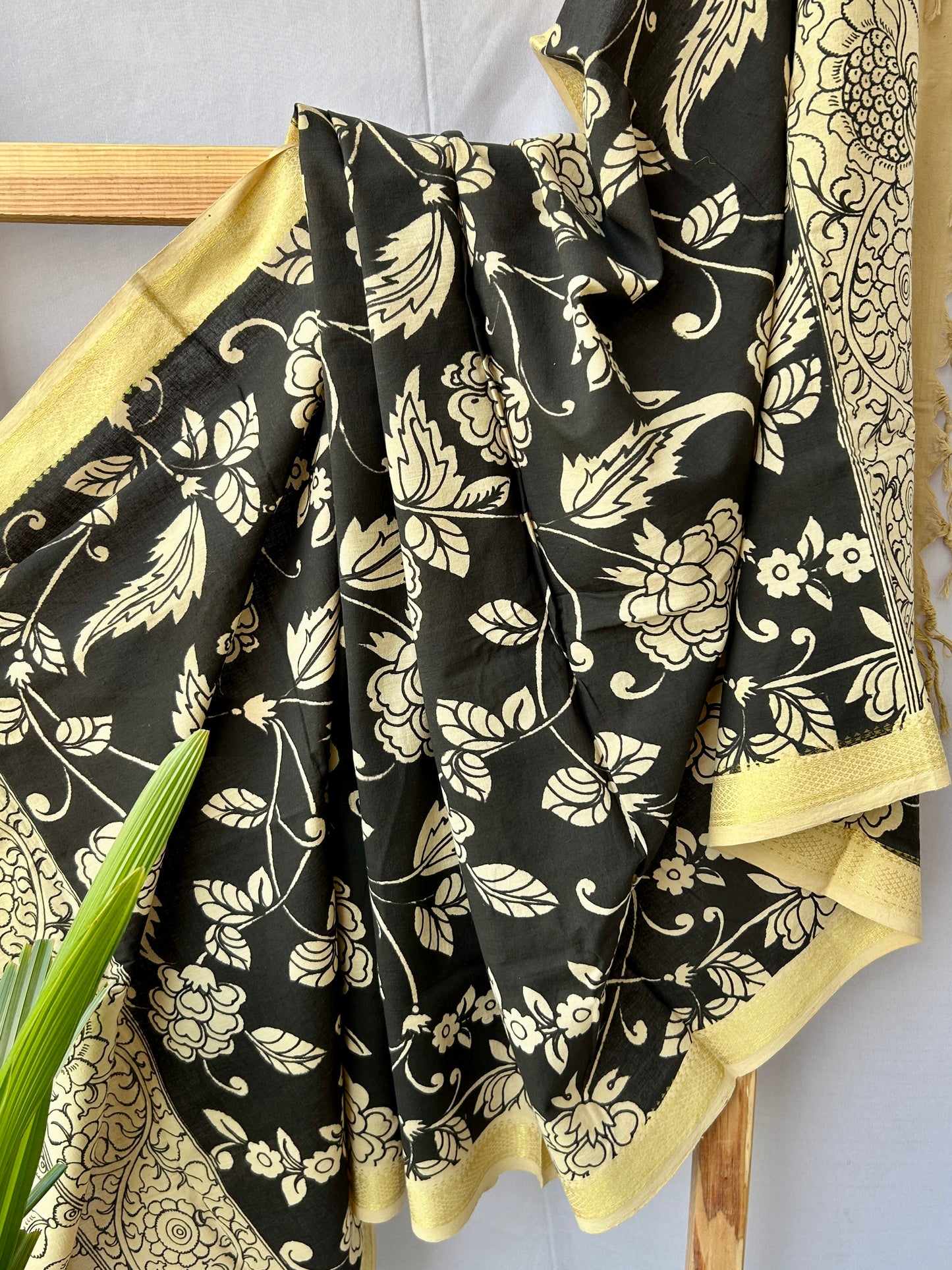 Kalamkari Cotton Hand Painted Dupatta