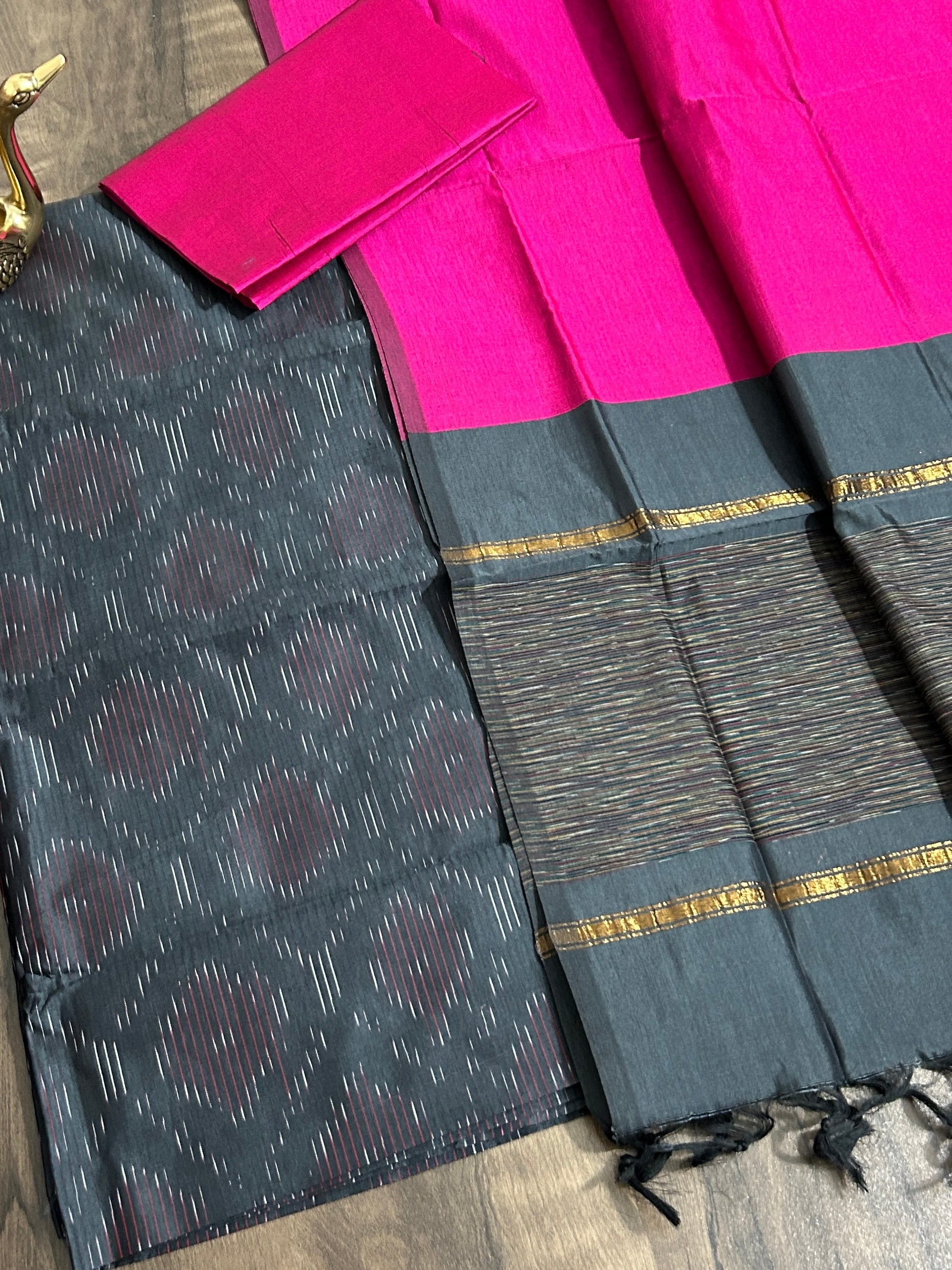 Ikat Cotton Silk Dress Material