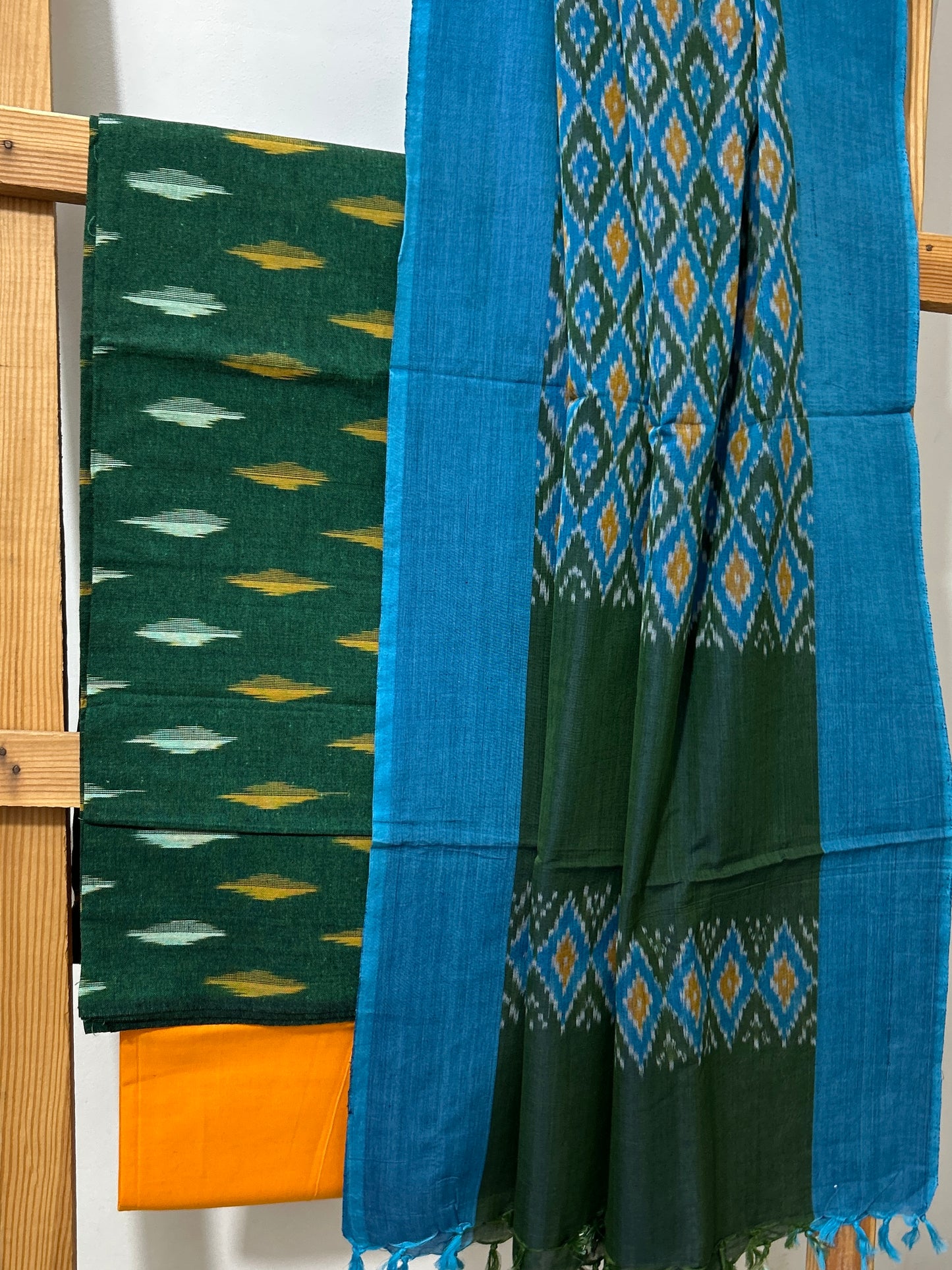 Double Ikat Cotton Dress Material