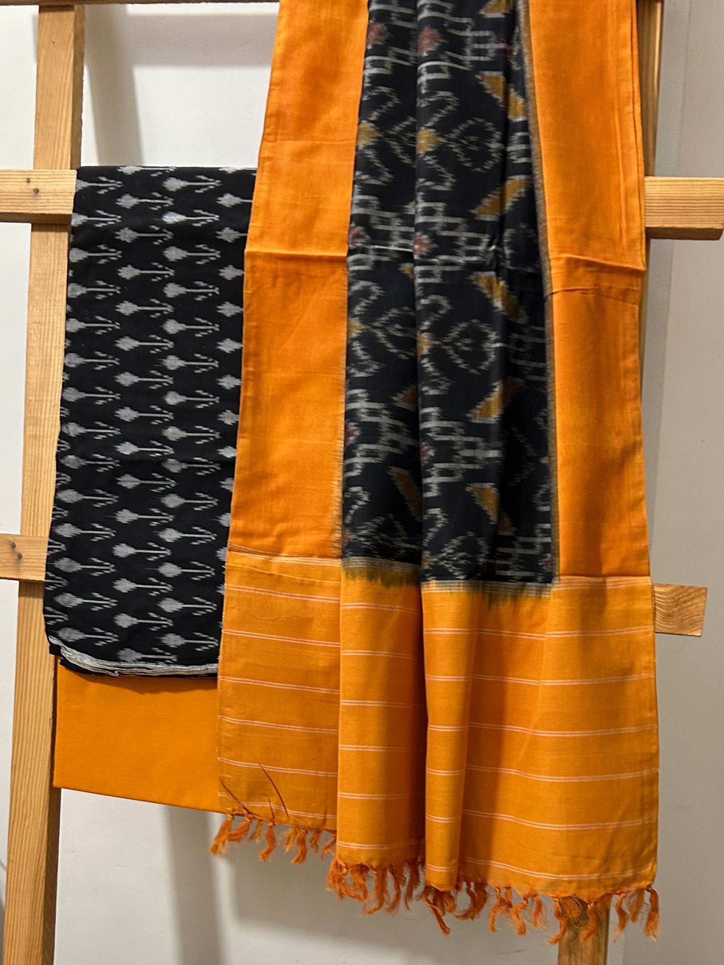 Double Ikat Cotton Dress Material
