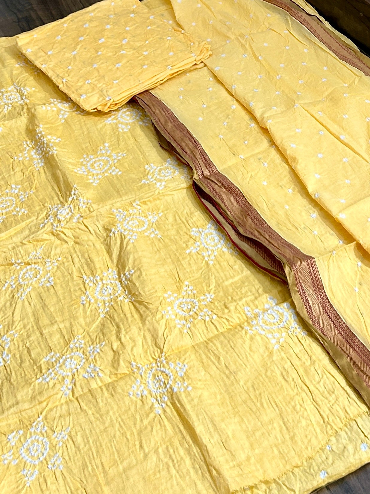 Bandhej cotton salwar