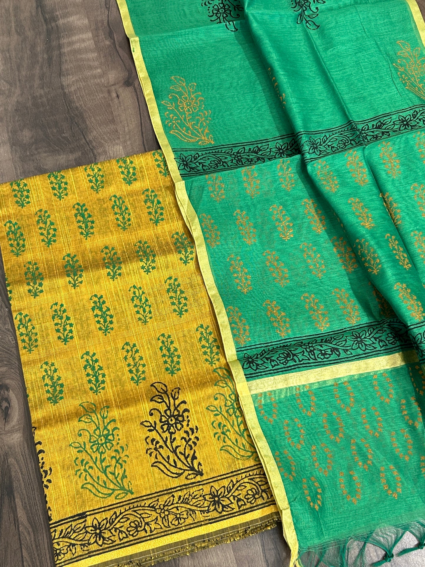 Hand BlockPrinted Top Dupatta Set