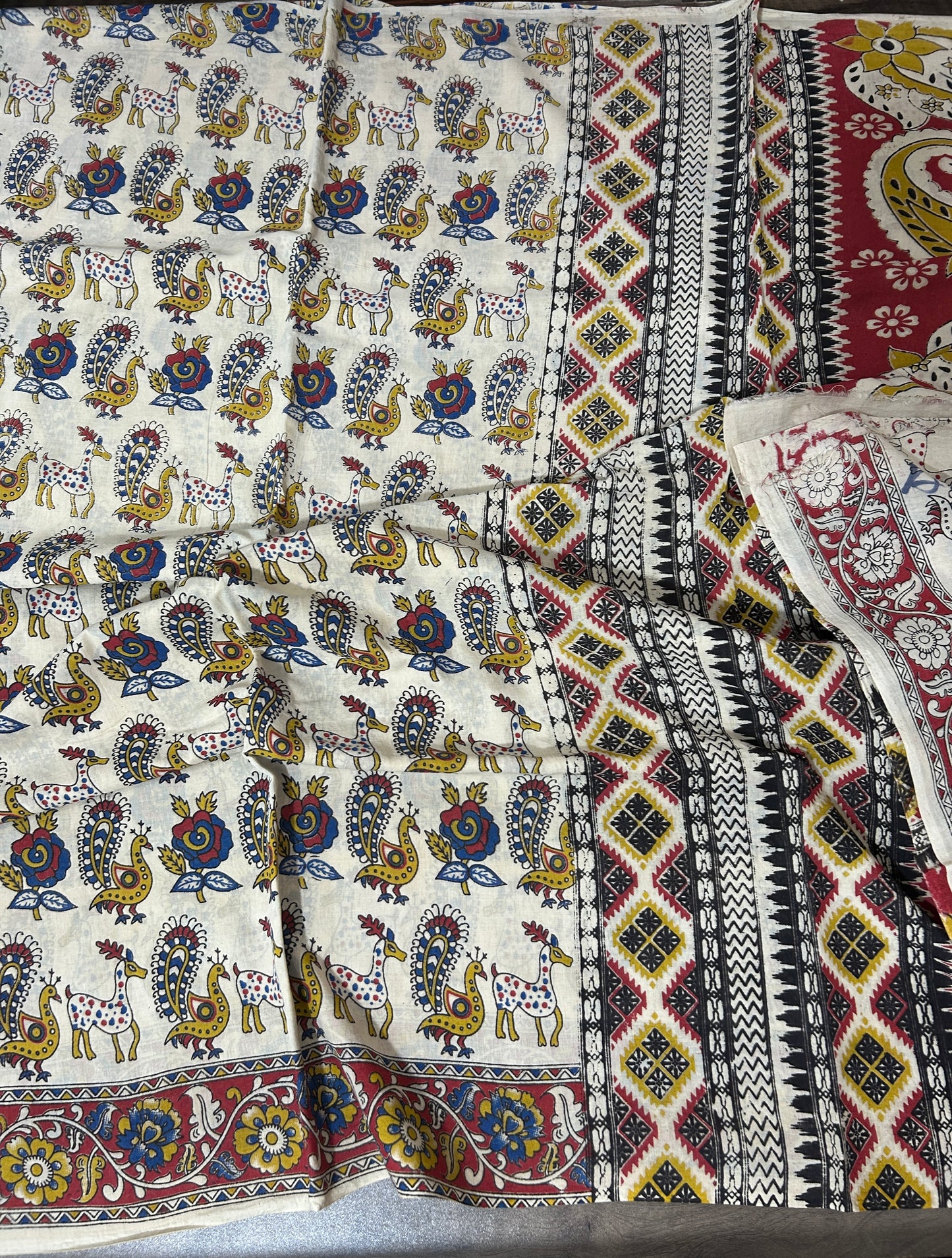 Kalamkari Cotton Saree with Blouse #