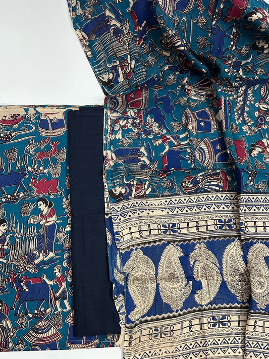 Kalamkari Cotton Dress Material