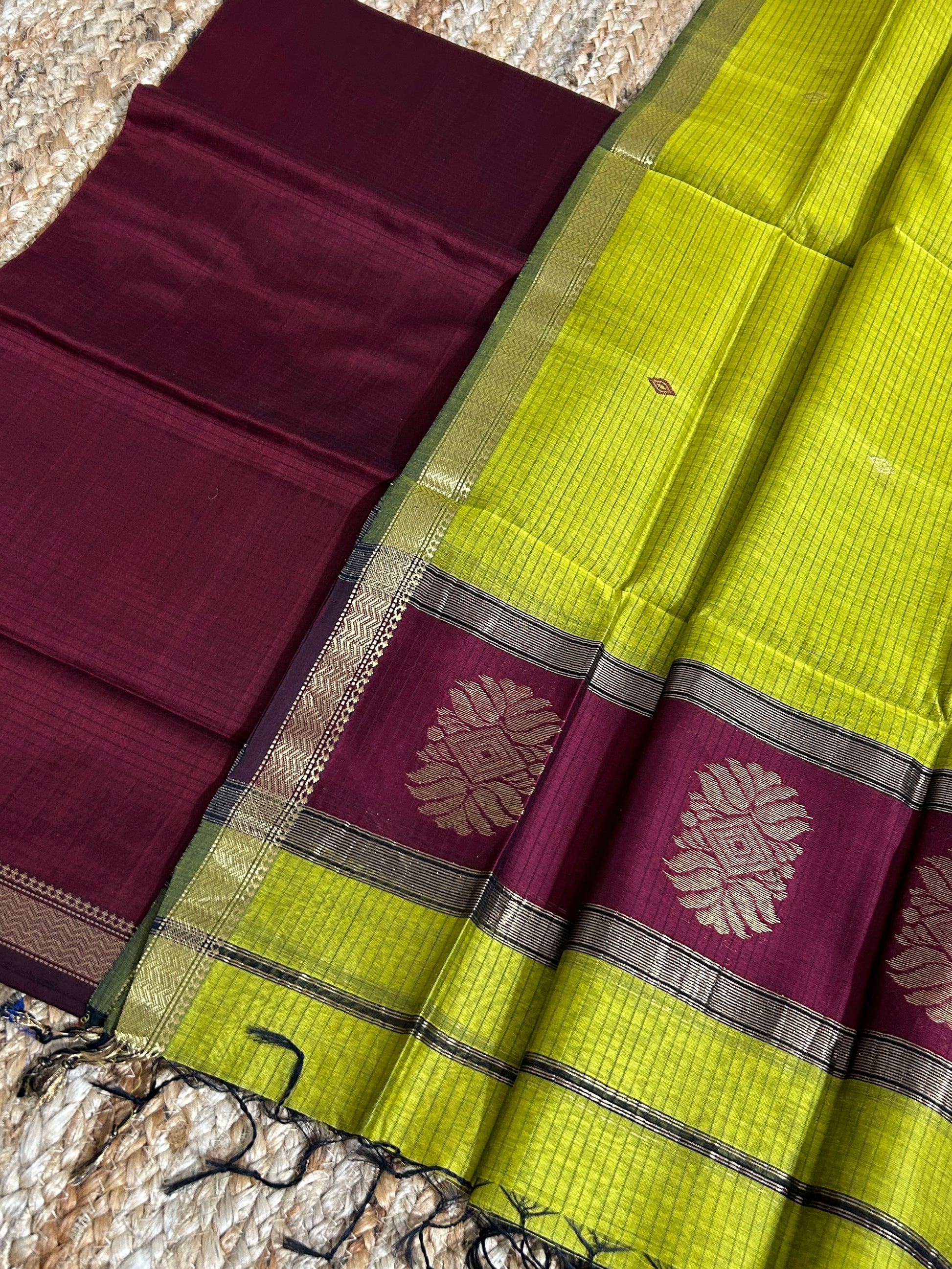 Maheshwari Silk Cotton 2 pc Dress Material