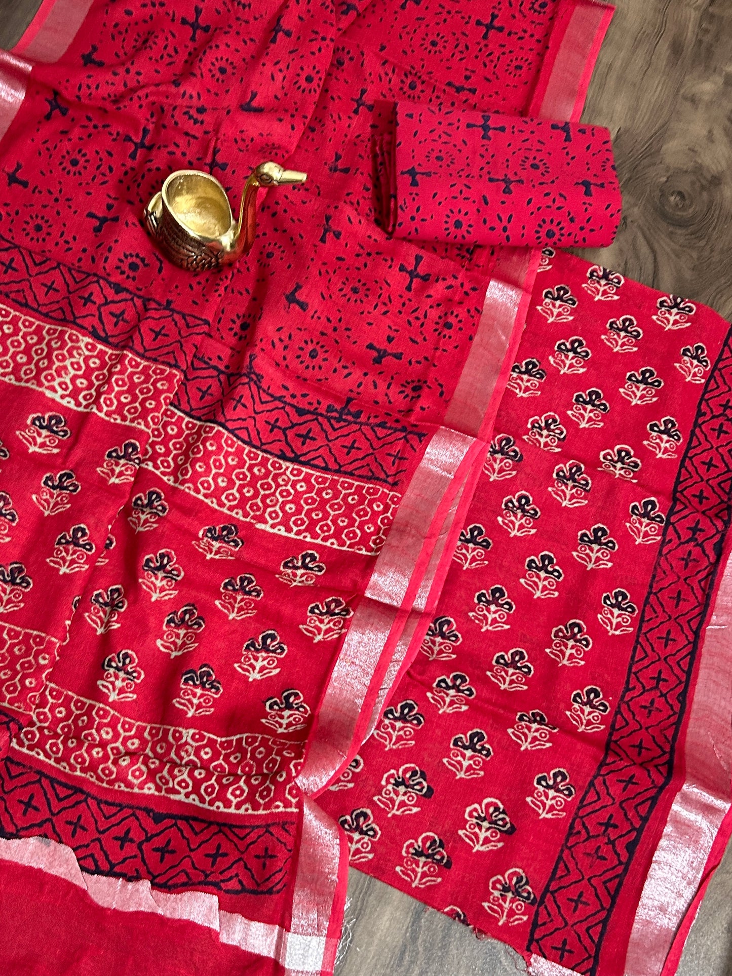 Hand BlockPrint Linen Cotton Dress Material