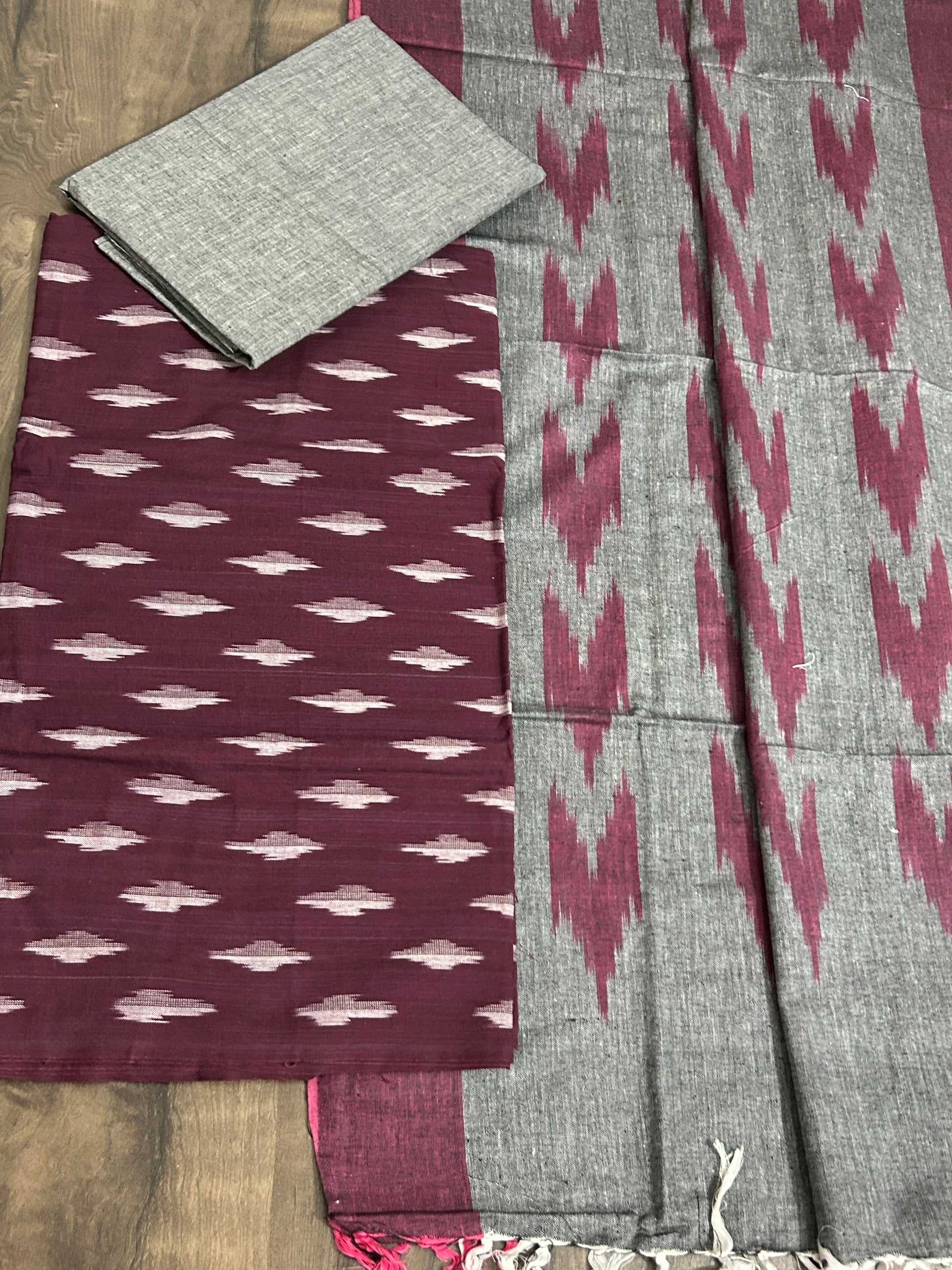 Ikat Cotton Dress Material