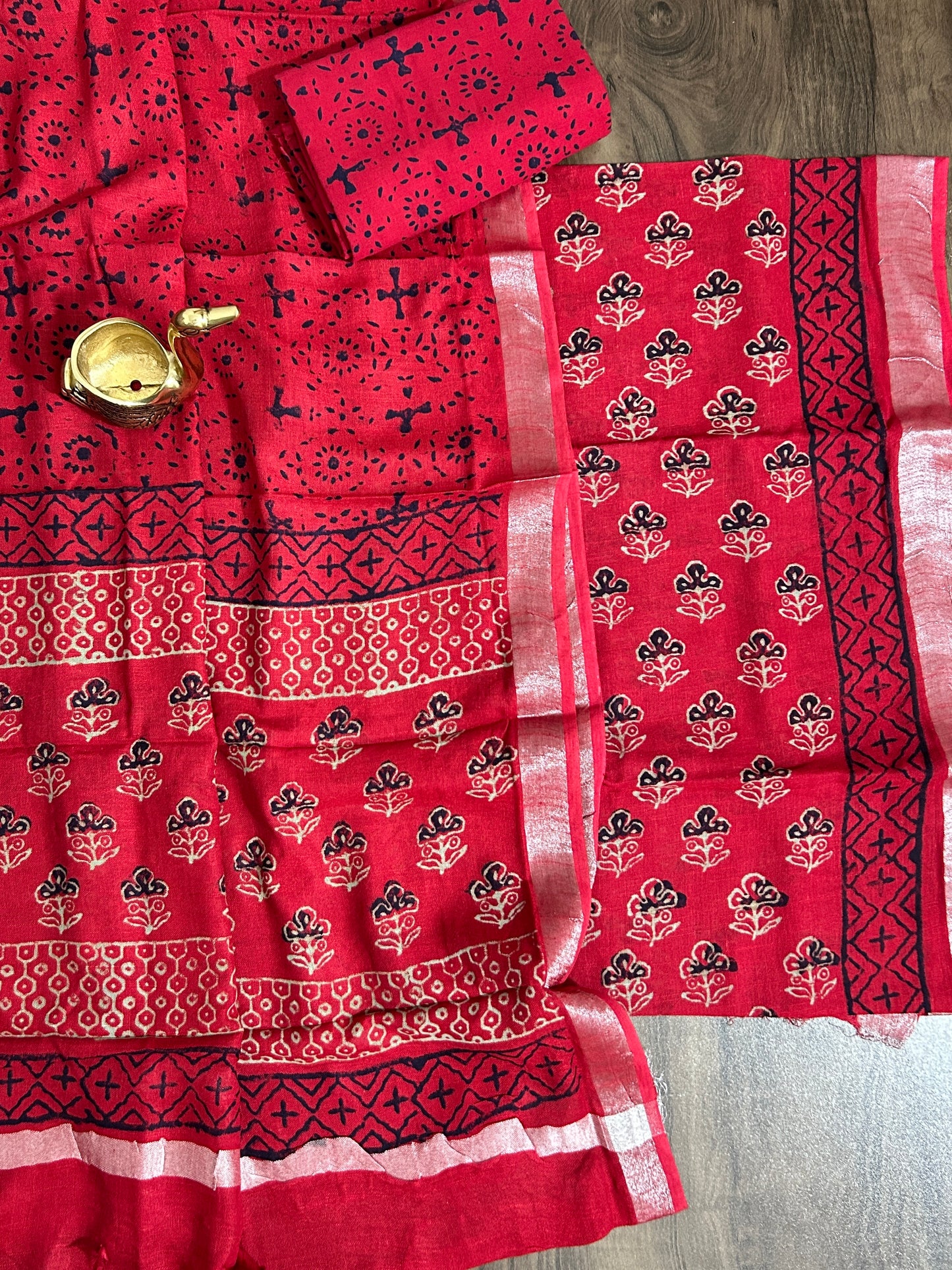 Hand BlockPrint Linen Cotton Dress Material