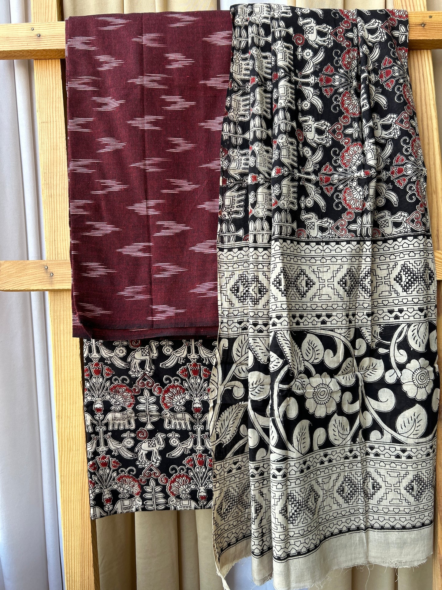 Ikat - Kalamkari Cotton Dress Material