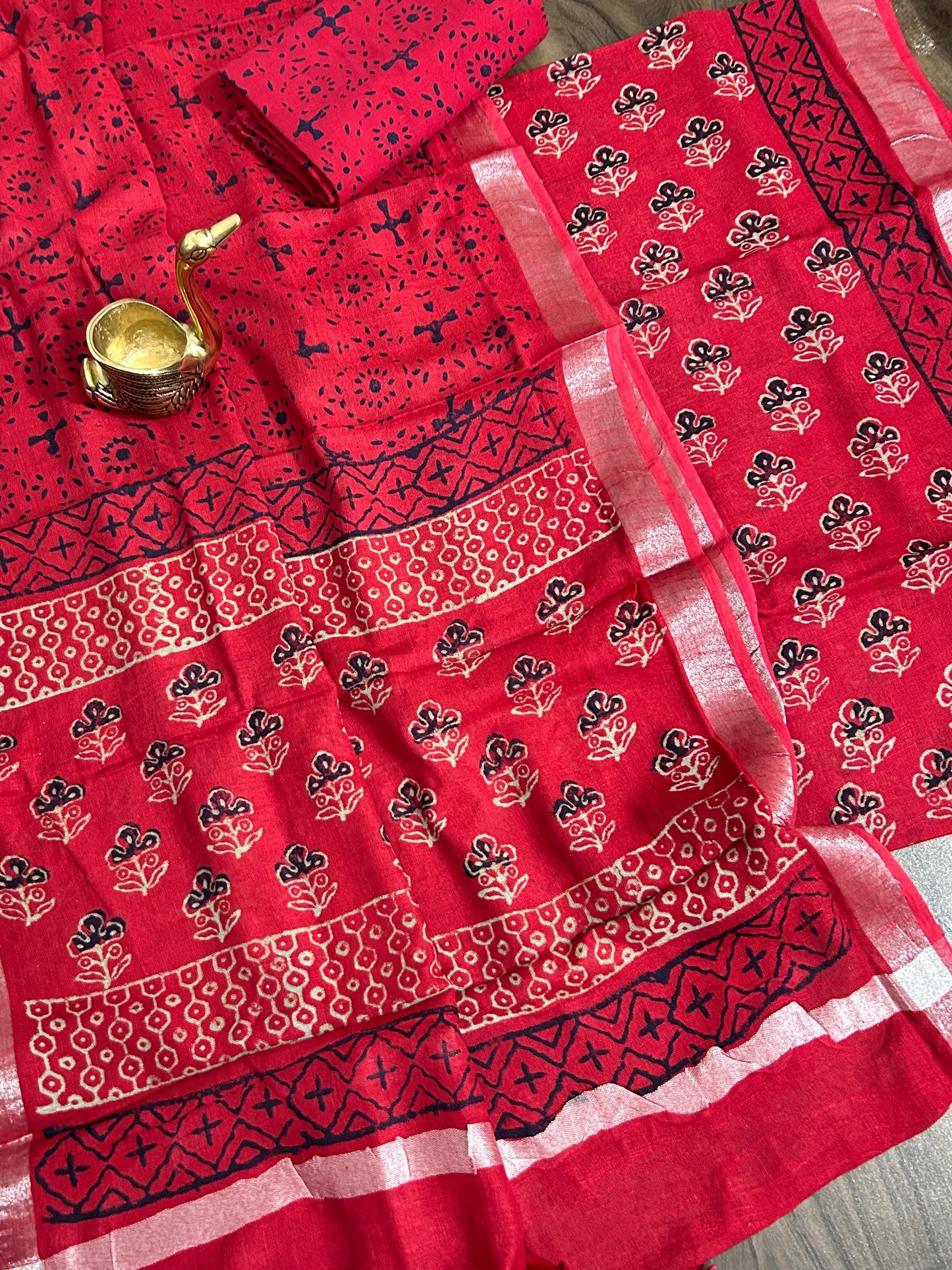 Hand BlockPrint Linen Cotton Dress Material