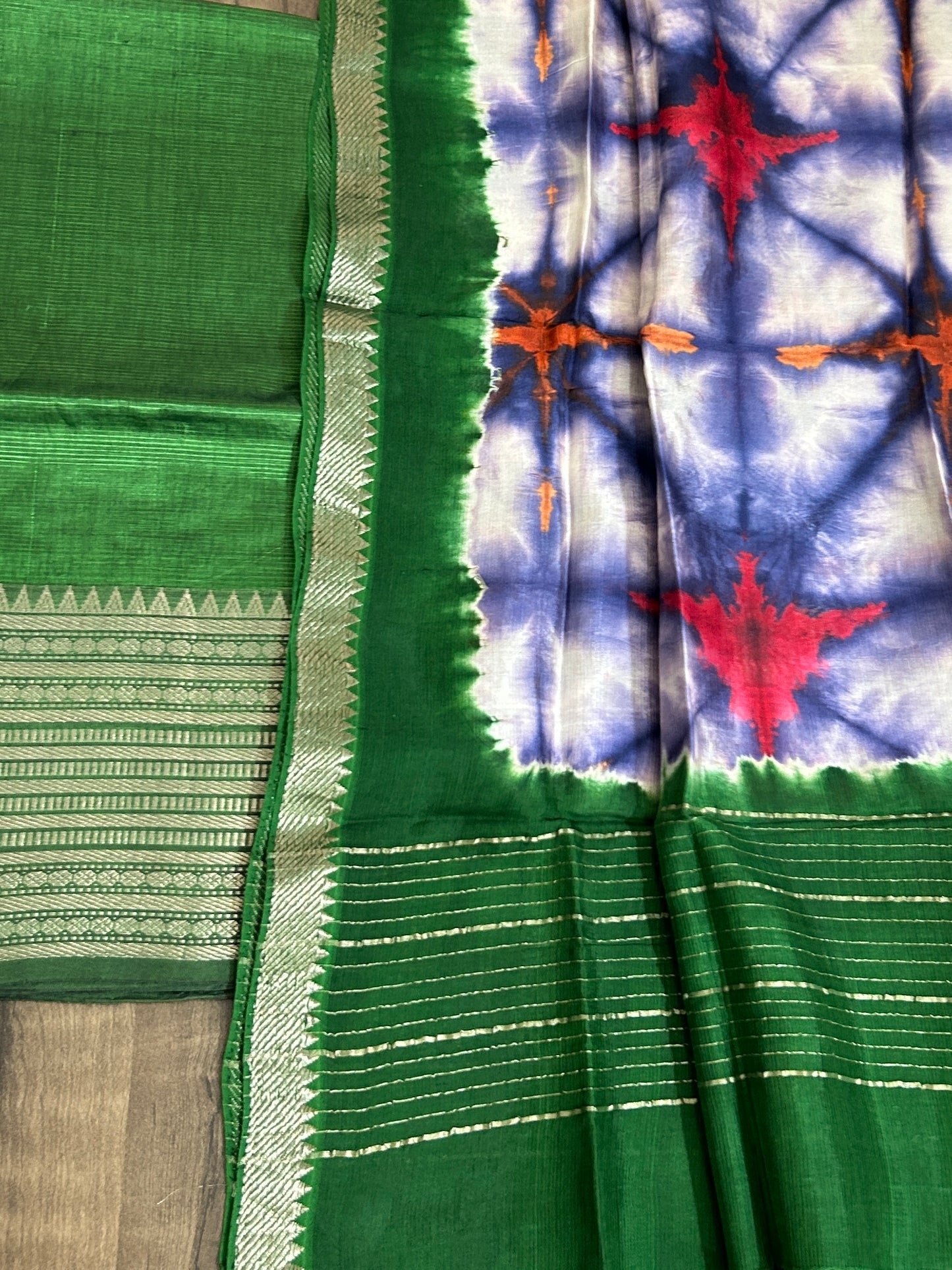Mangalagiri Silk Cotton Top Dupatta Set #