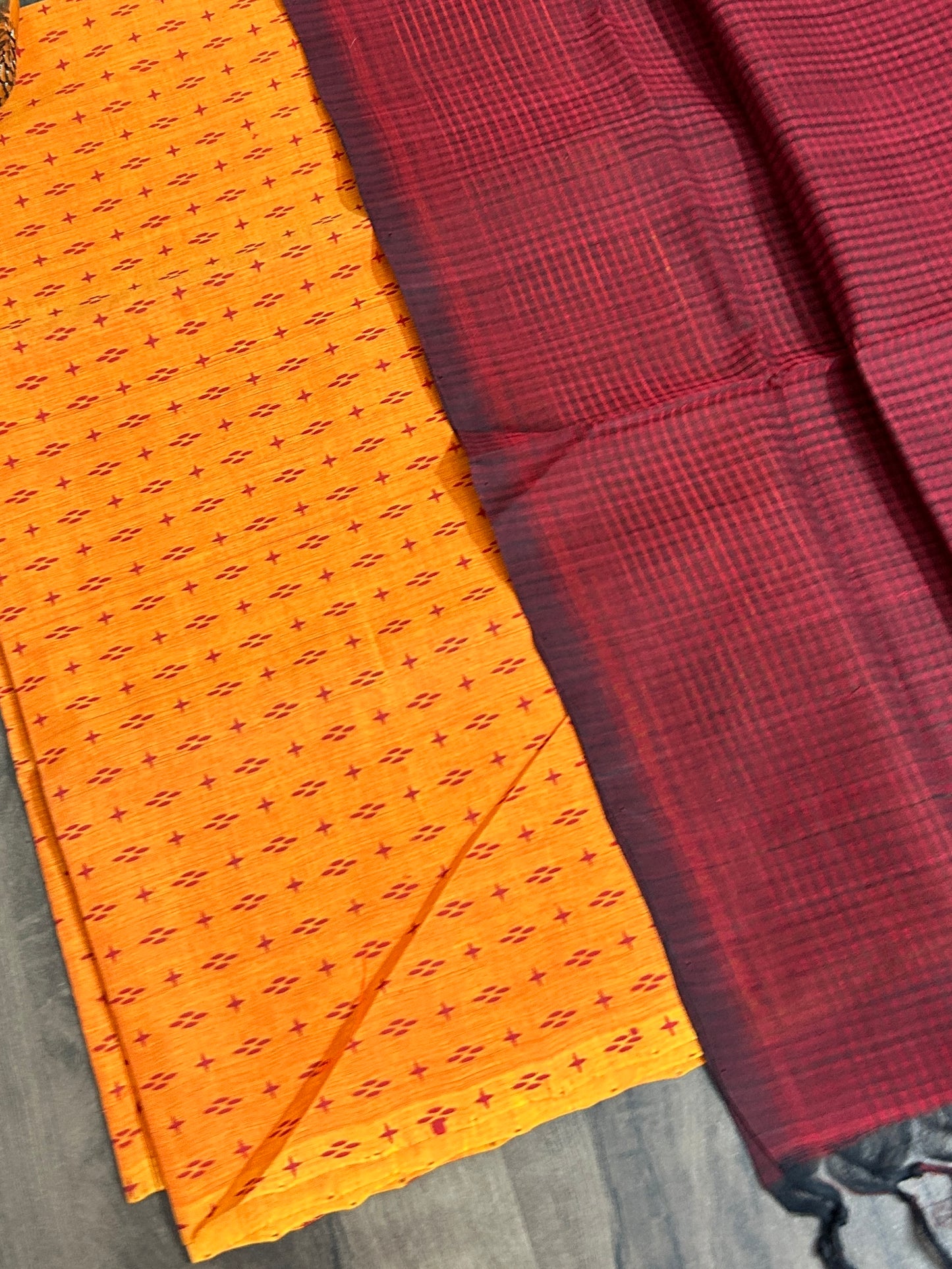 Mangalagiri Handloom Cotton Top Dupatta set