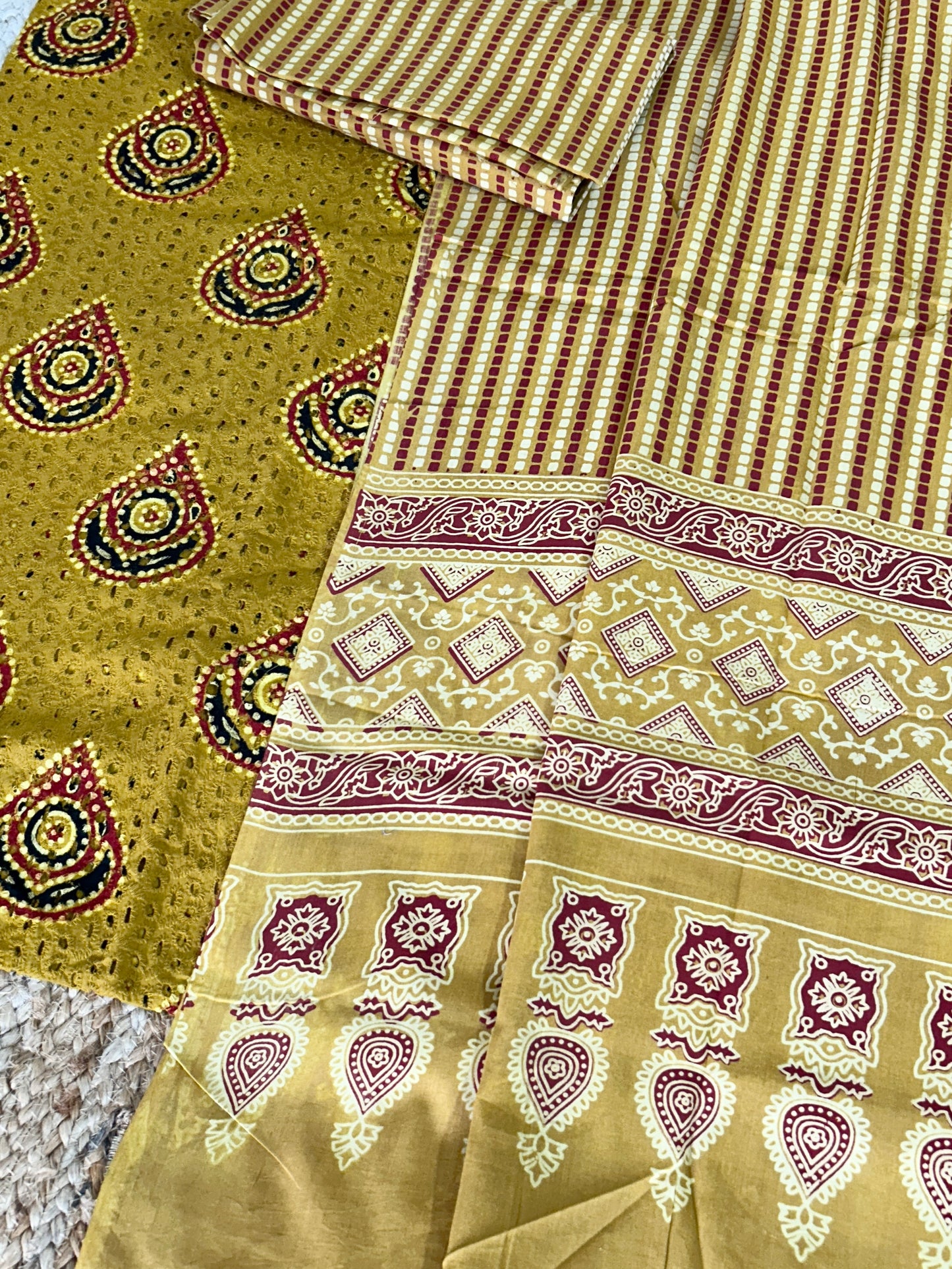 Ajrakh Cotton Hakoba Dress Material