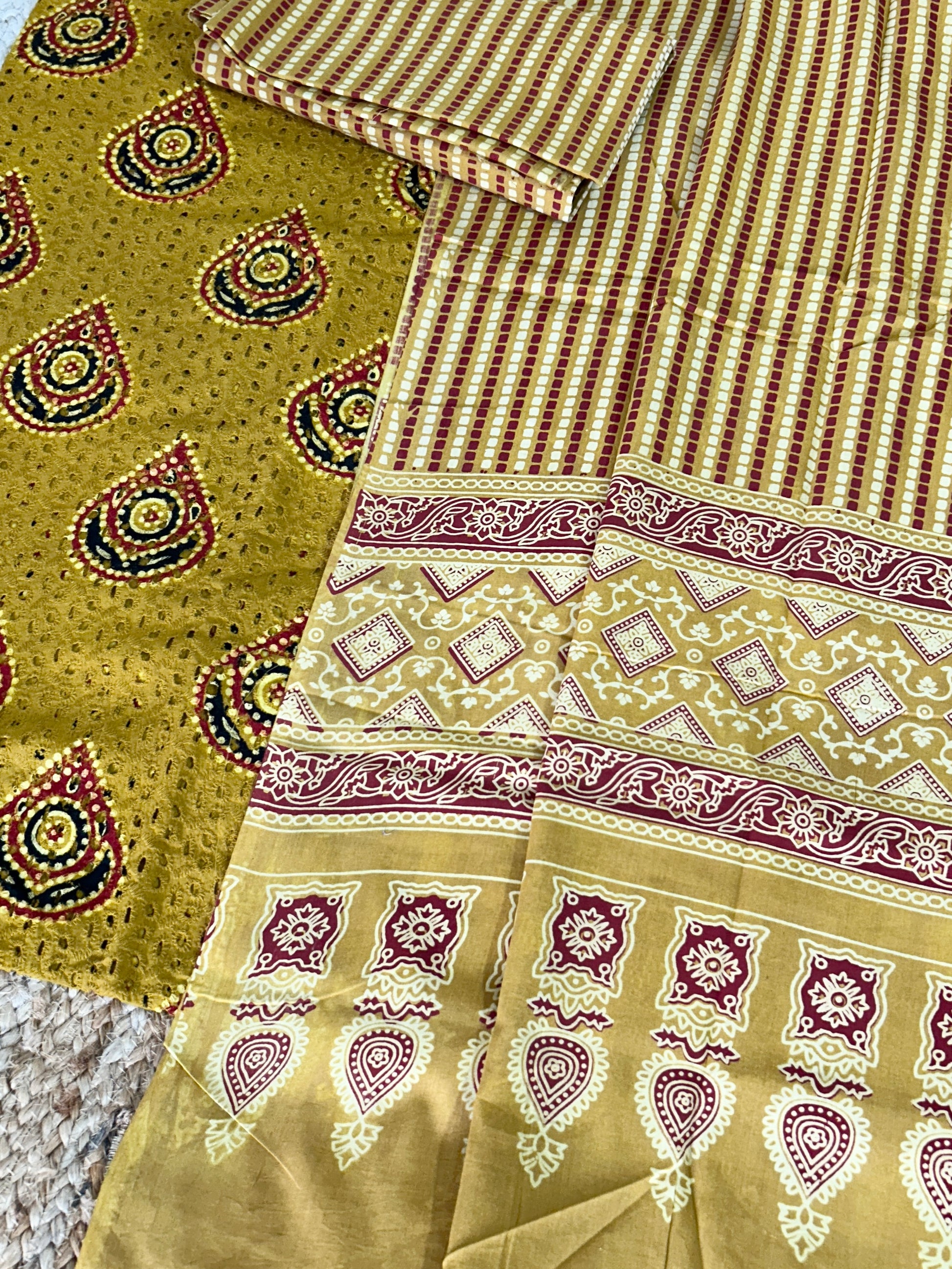 Ajrakh Cotton Hakoba Dress Material