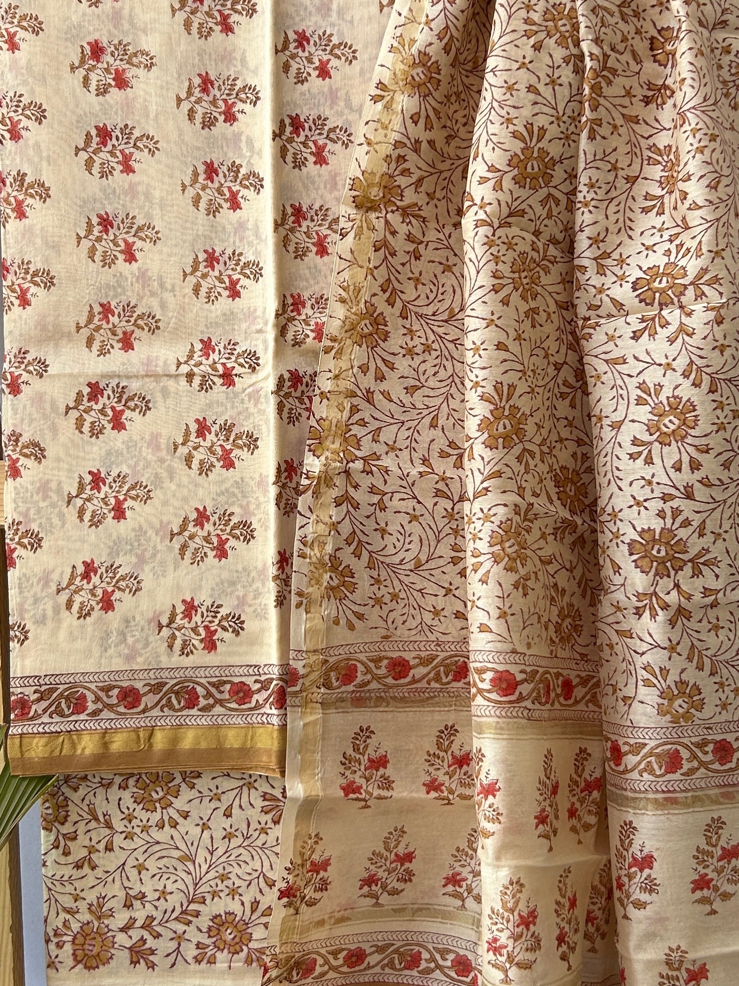 chanderi silk cotton dress material