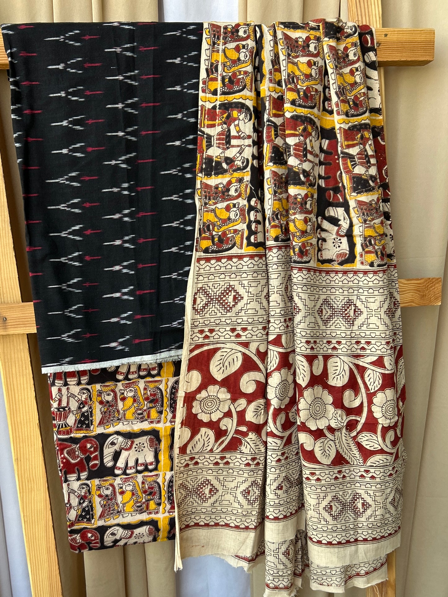 Ikat - Kalamkari Cotton Dress Material