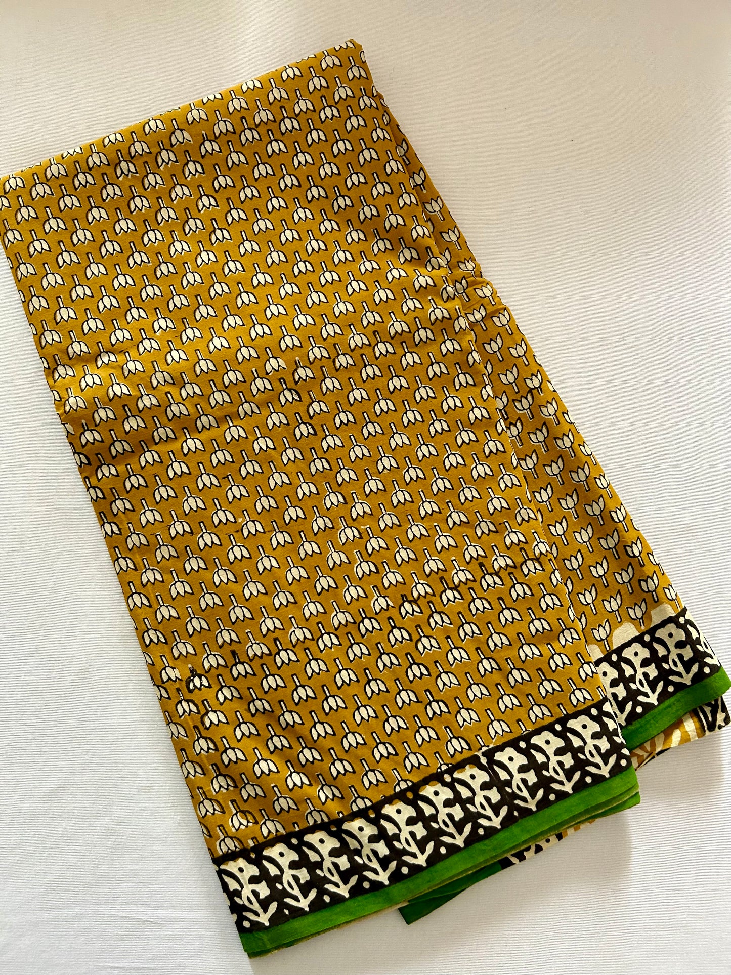 Hand Block Print Cotton Saree with Blouse