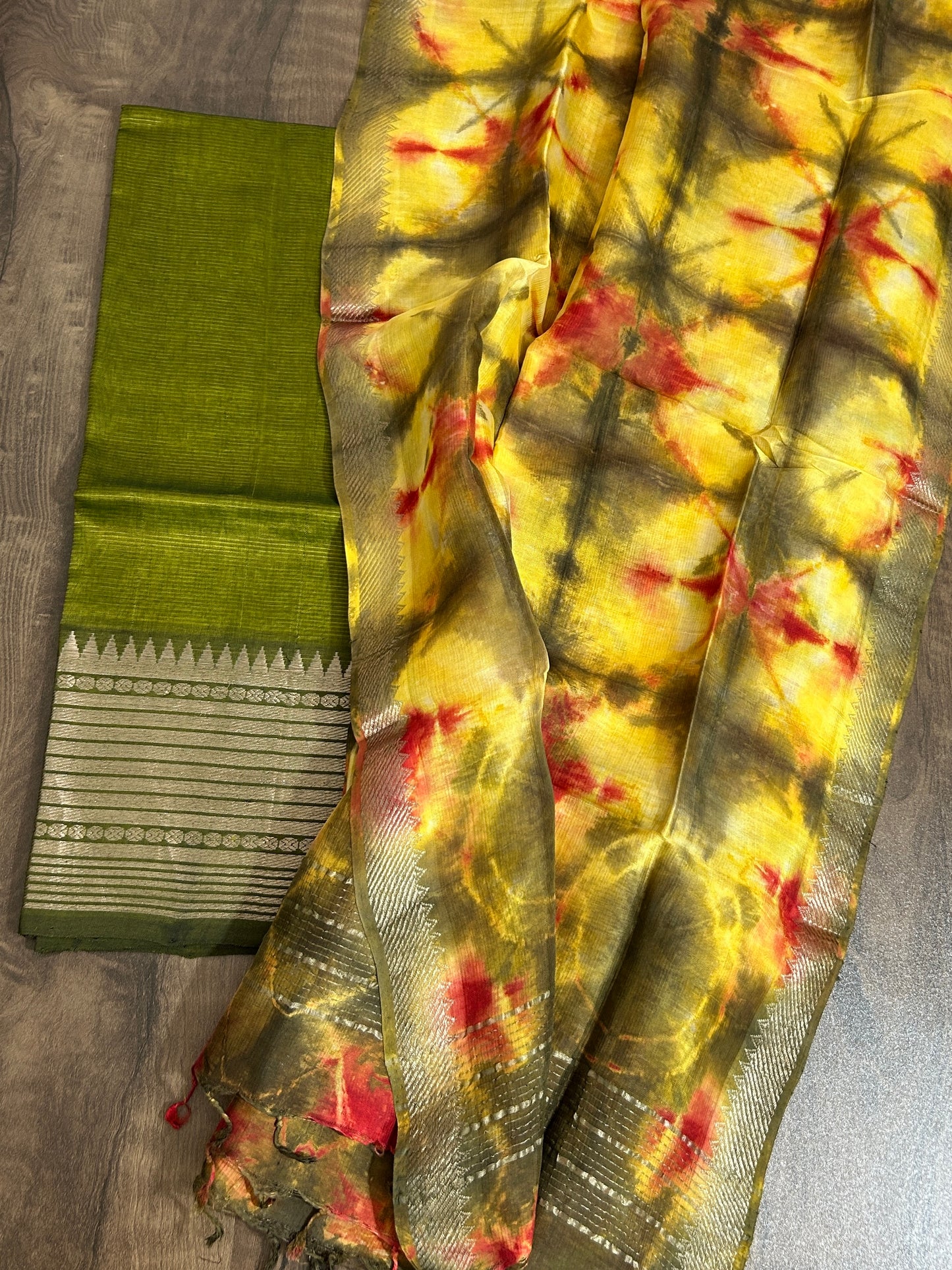 Mangalagiri Silk Cotton Dress Material